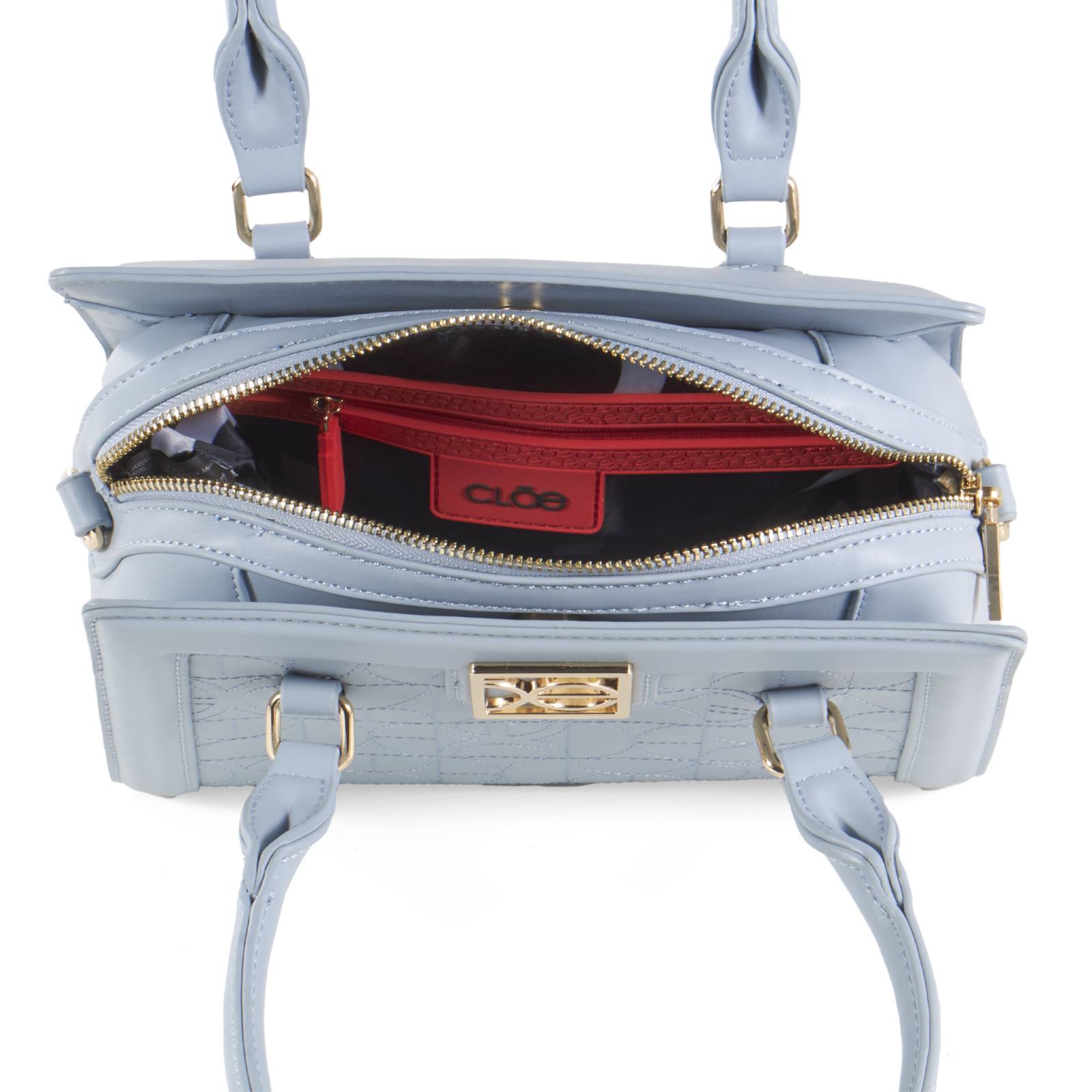 Bolsa Satchel Cloe Para Mujer Bordado con Mascada Removible