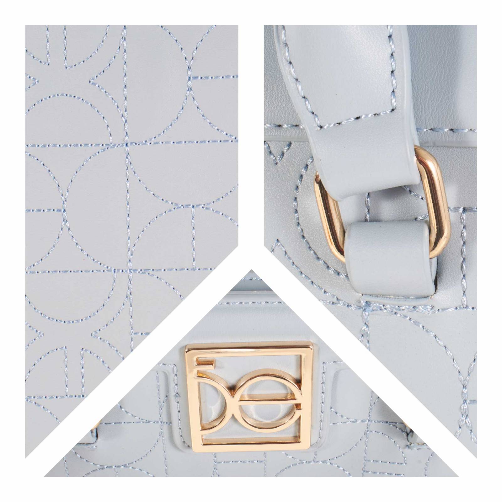 Bolsa Satchel Cloe Para Mujer Bordado con Mascada Removible