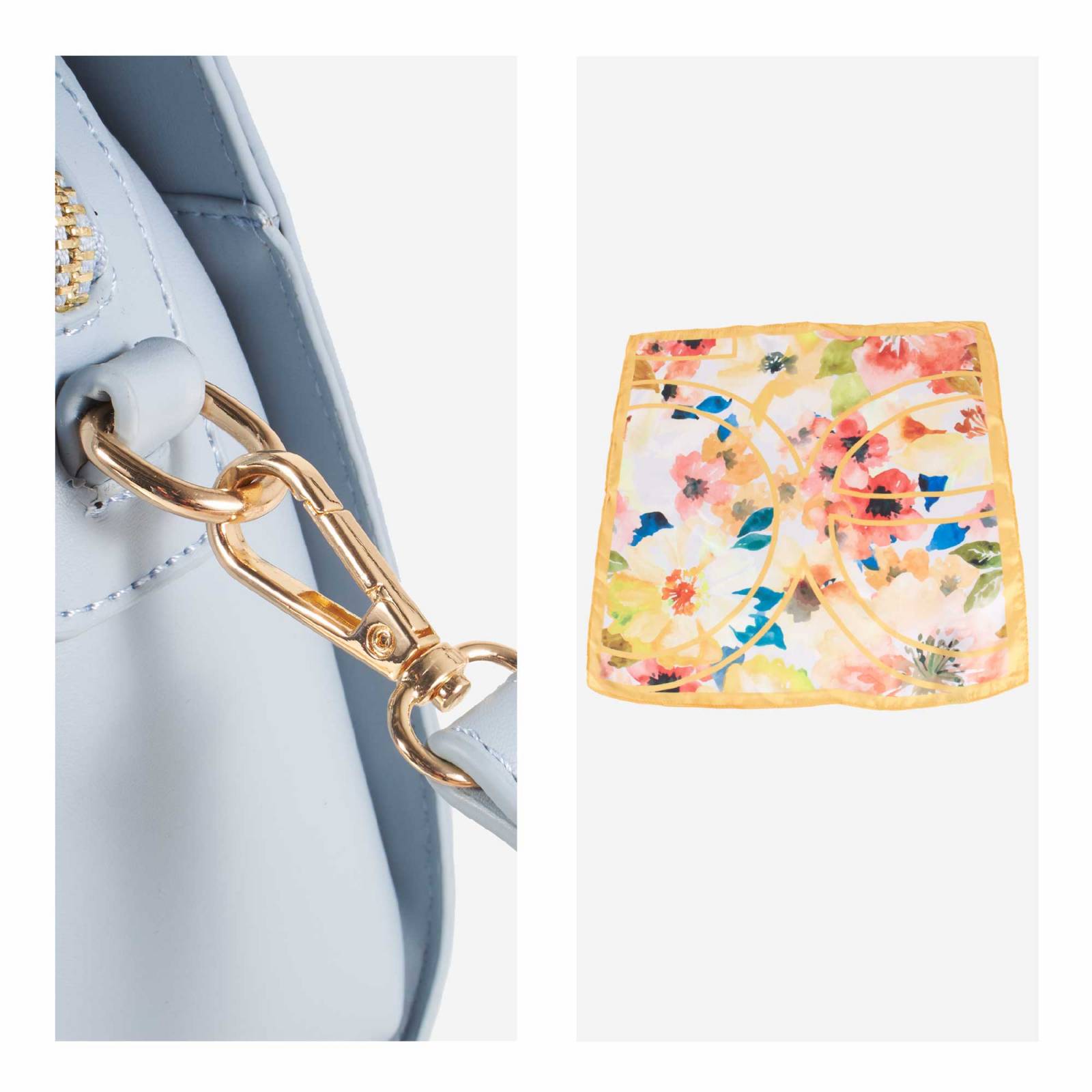 Bolsa Satchel Cloe Para Mujer Bordado con Mascada Removible