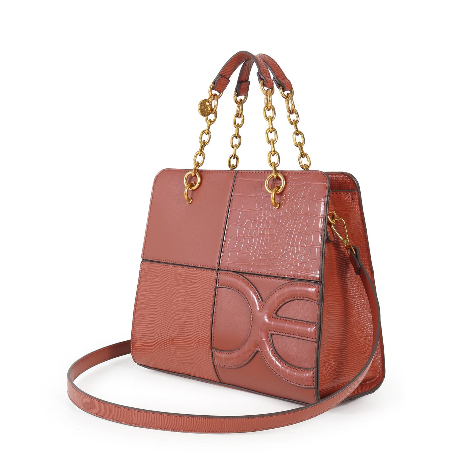 Bolsa Satchel para Mujer Cloe Diseño de Parches