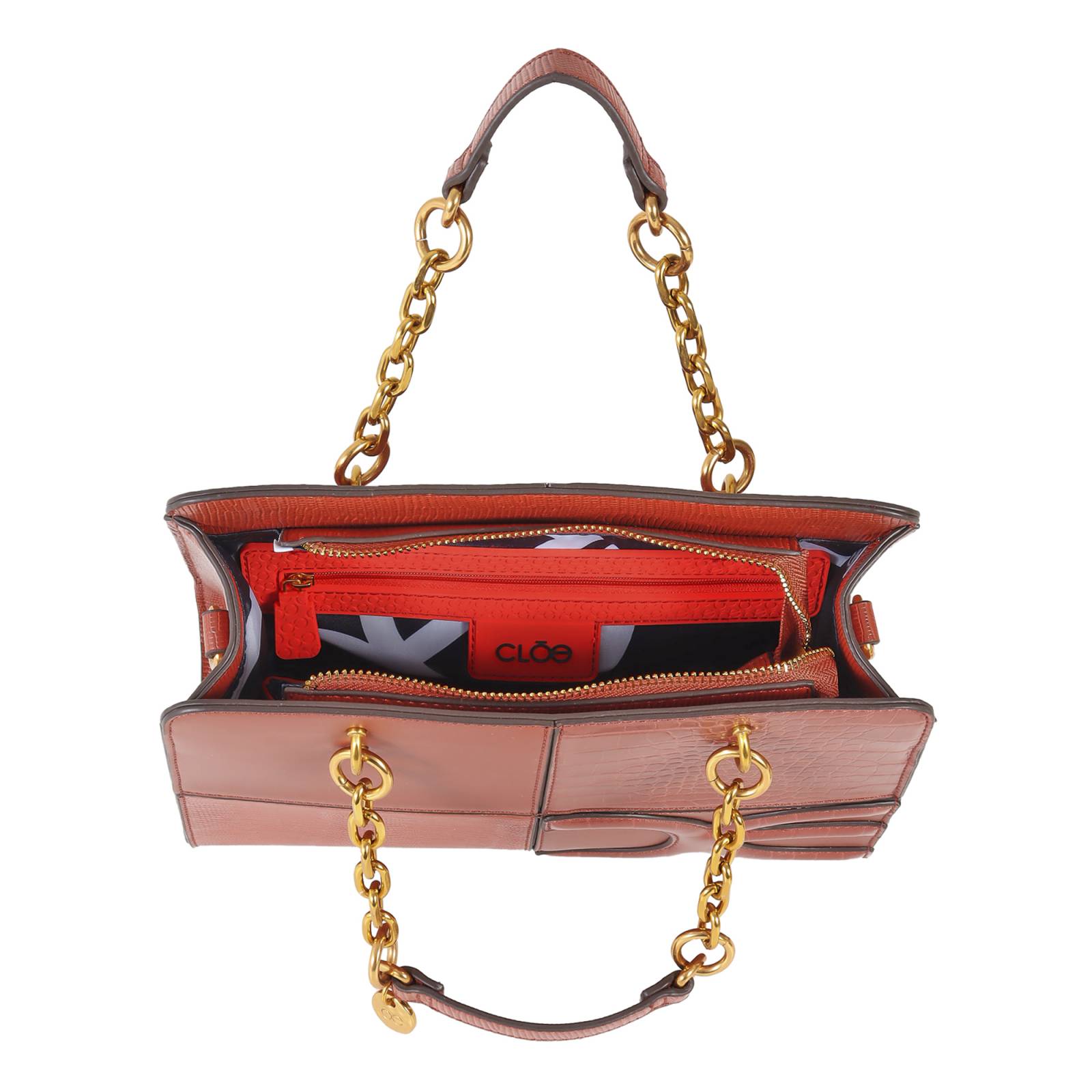 Bolsa Satchel para Mujer Cloe Diseño de Parches