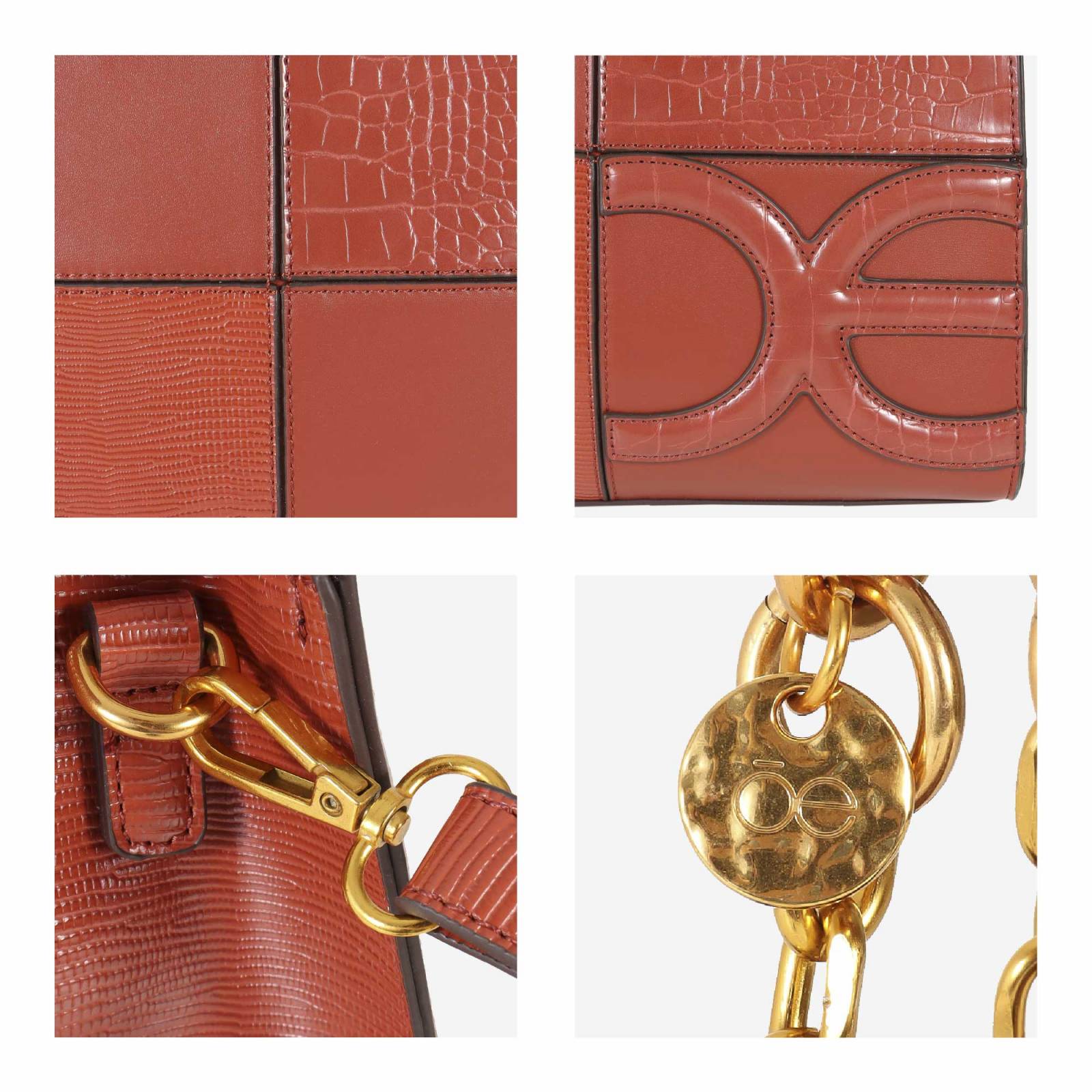 Bolsa Satchel para Mujer Cloe Diseño de Parches