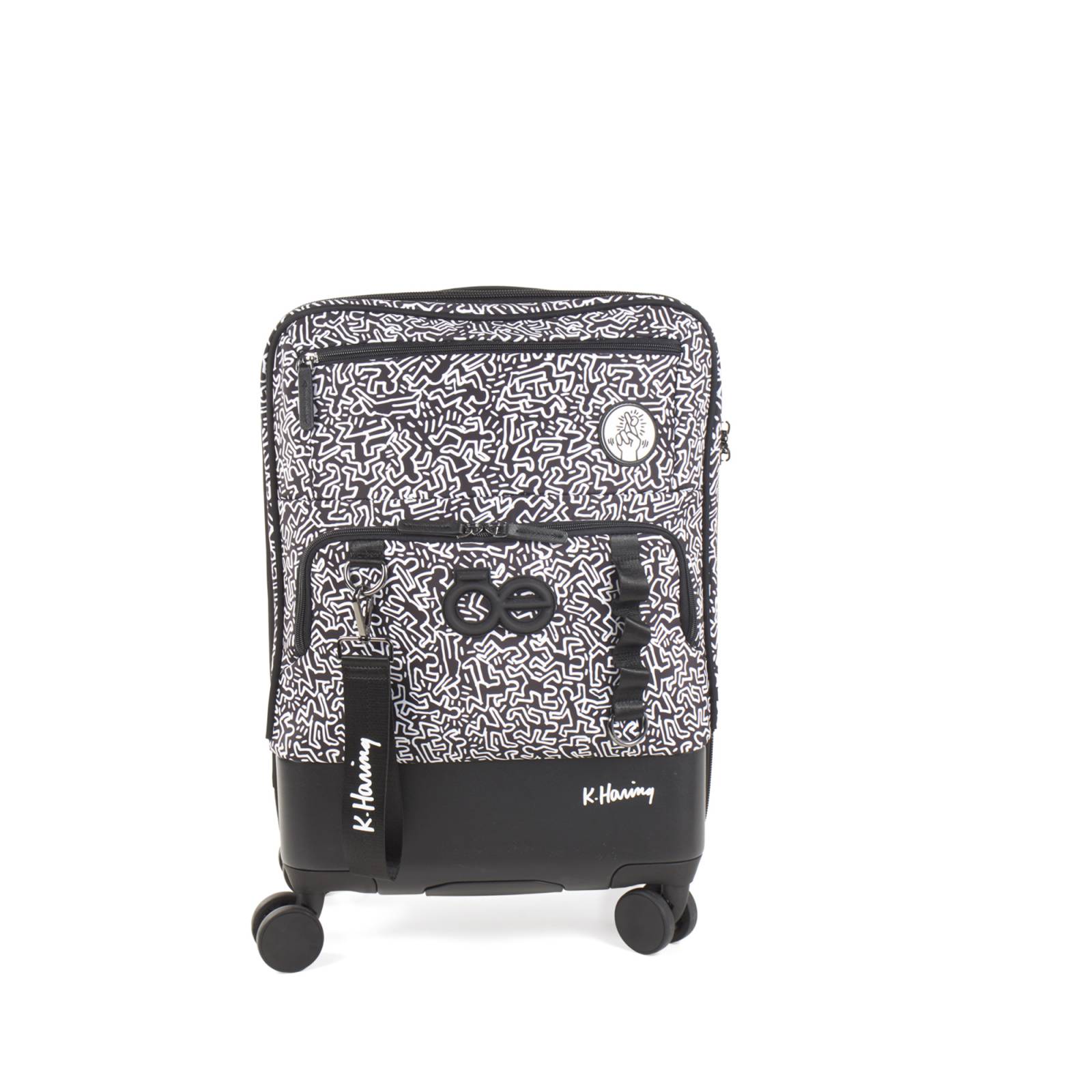 Maleta Cloe Para Mujer Chica 20  Textil Keith Haring x Oe