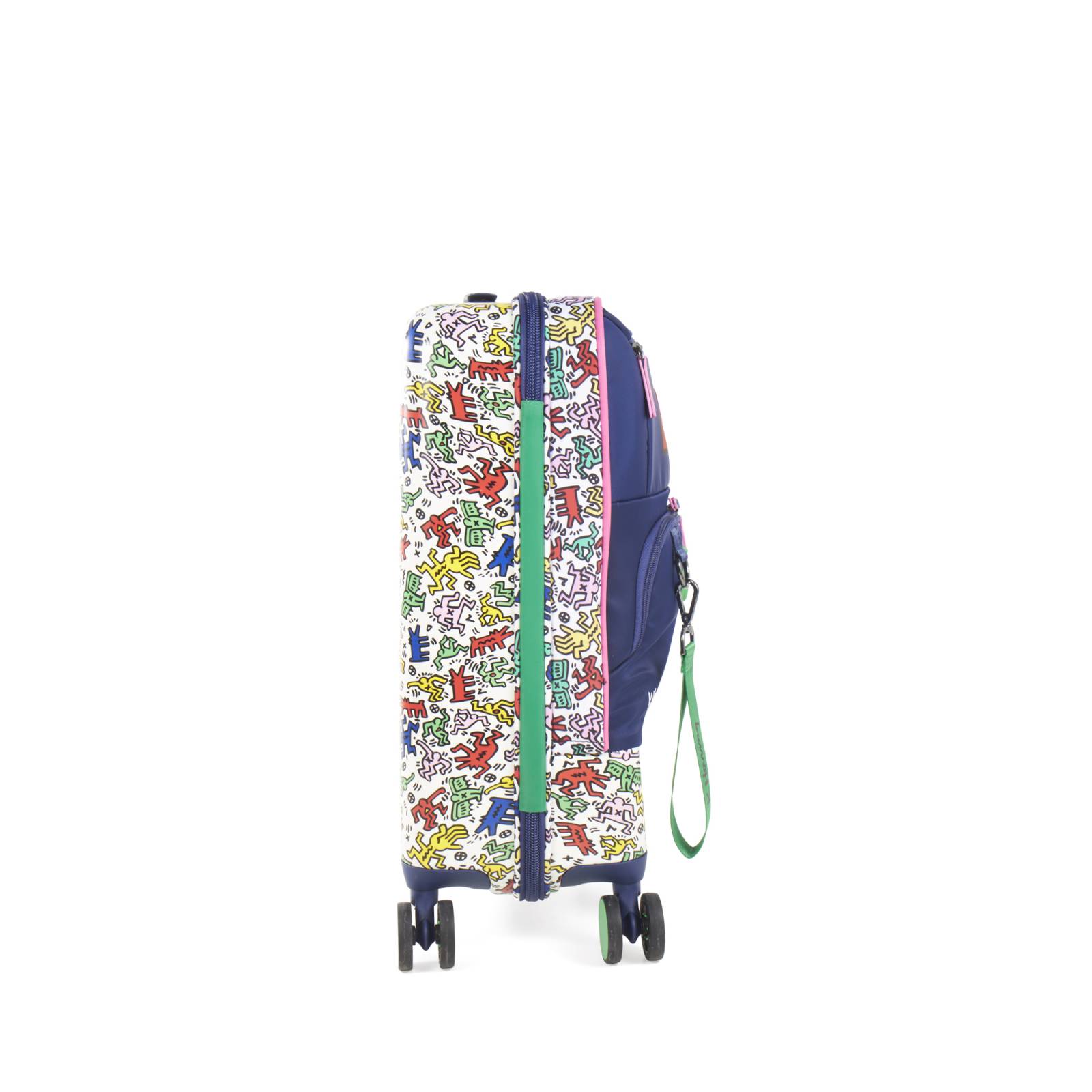 Maleta Cloe Para Mujer Chica 20  Textil Keith Haring x Oe