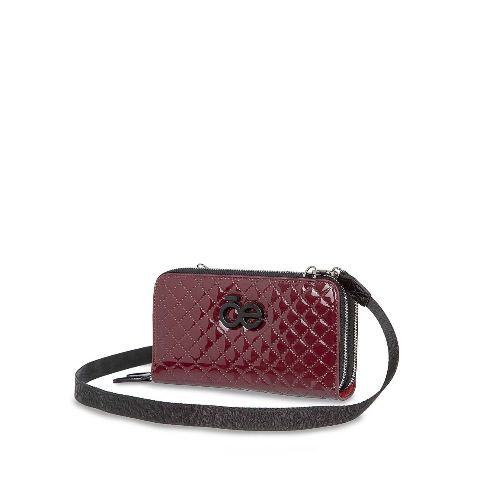 Cartera Cloe Charol Grande Para Mujer Acolchado a rombos