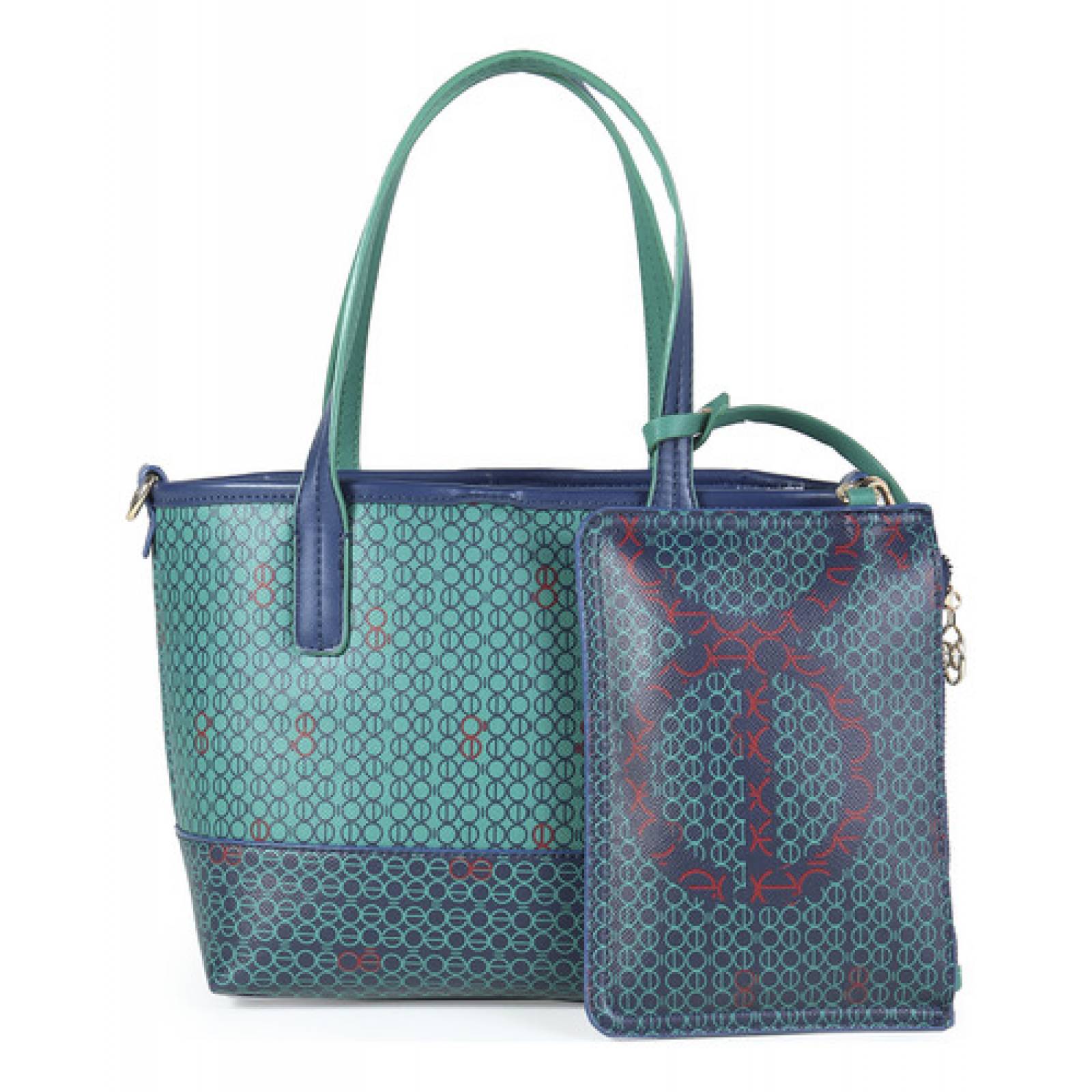 Bolsa Tote Cloe Para Mujer Chica 2 En 1 Monograma Estampado