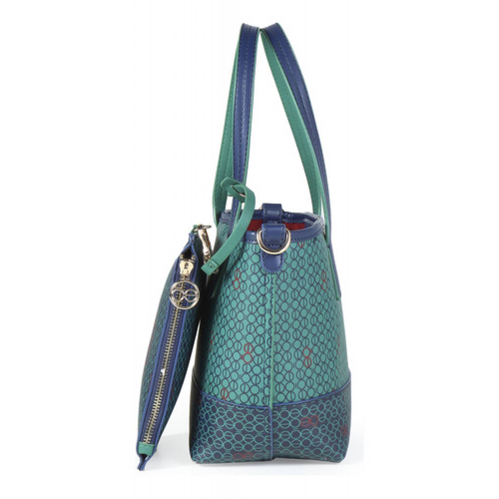 Bolsa Tote Cloe Para Mujer Chica 2 En 1 Monograma Estampado