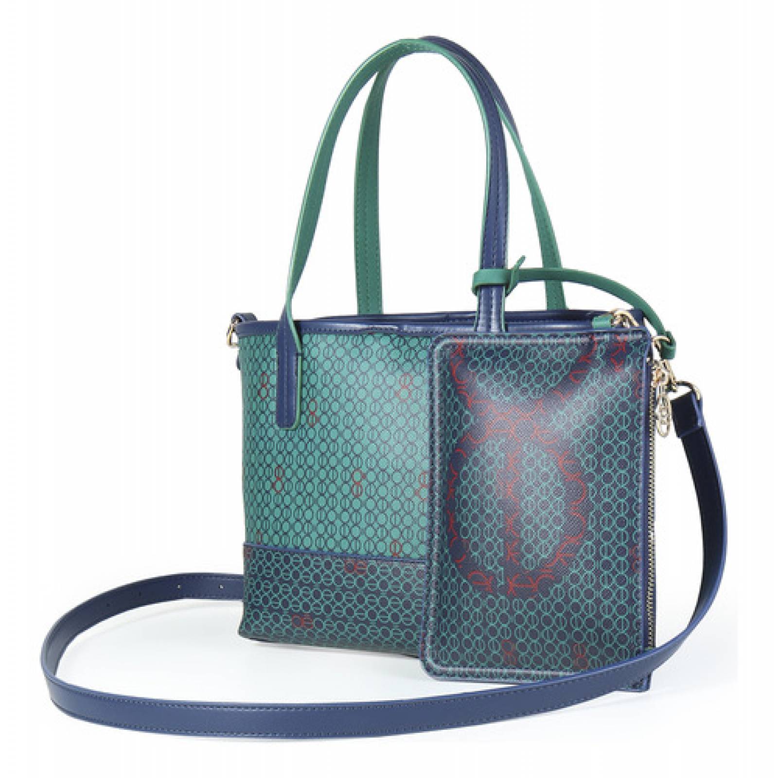 Bolsa Tote Cloe Para Mujer Chica 2 En 1 Monograma Estampado