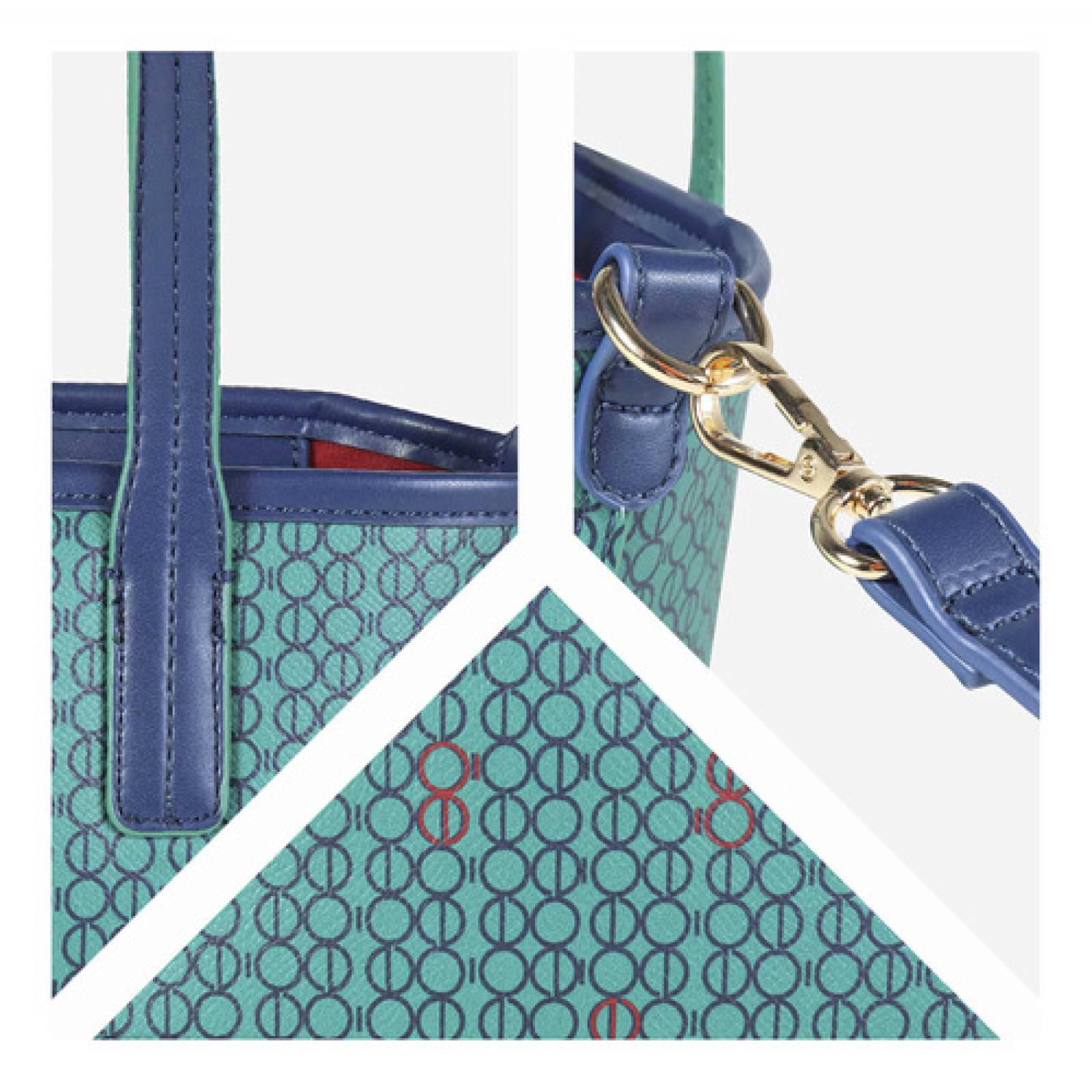 Bolsa Tote Cloe Para Mujer Chica 2 En 1 Monograma Estampado