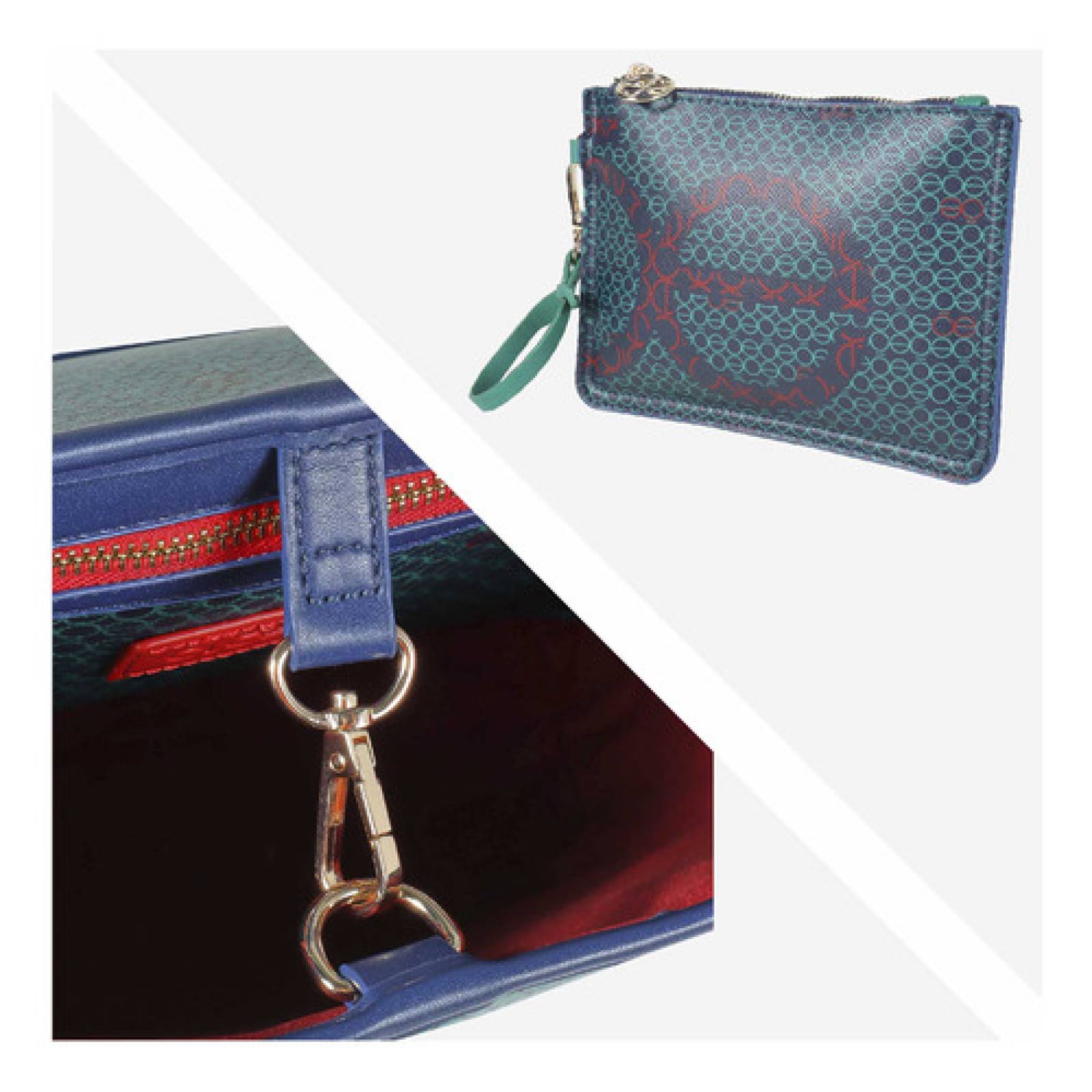 Bolsa Tote Cloe Para Mujer Chica 2 En 1 Monograma Estampado