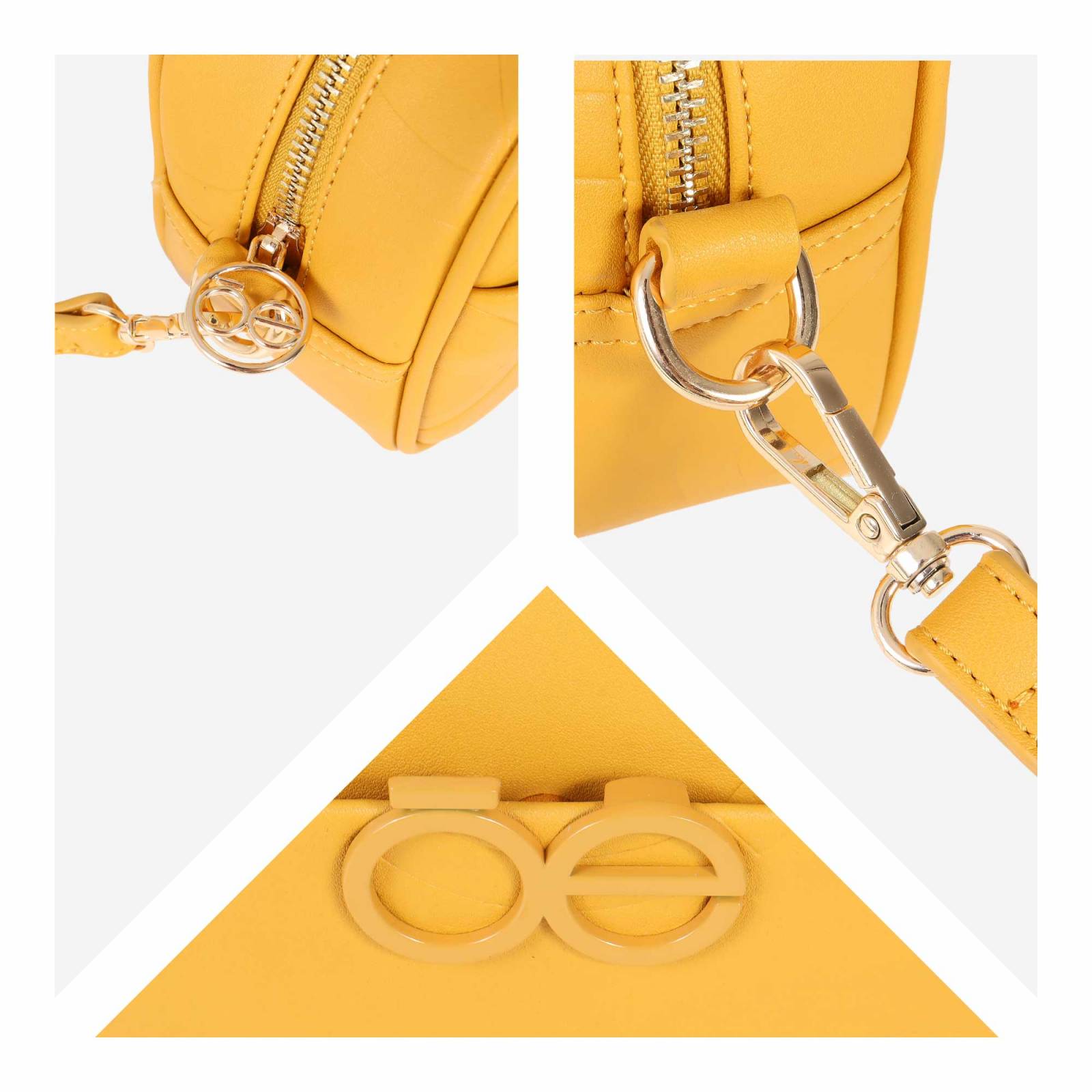 Bolsa Crossbody Cloe Monograma Troquelado Herraje Metalico