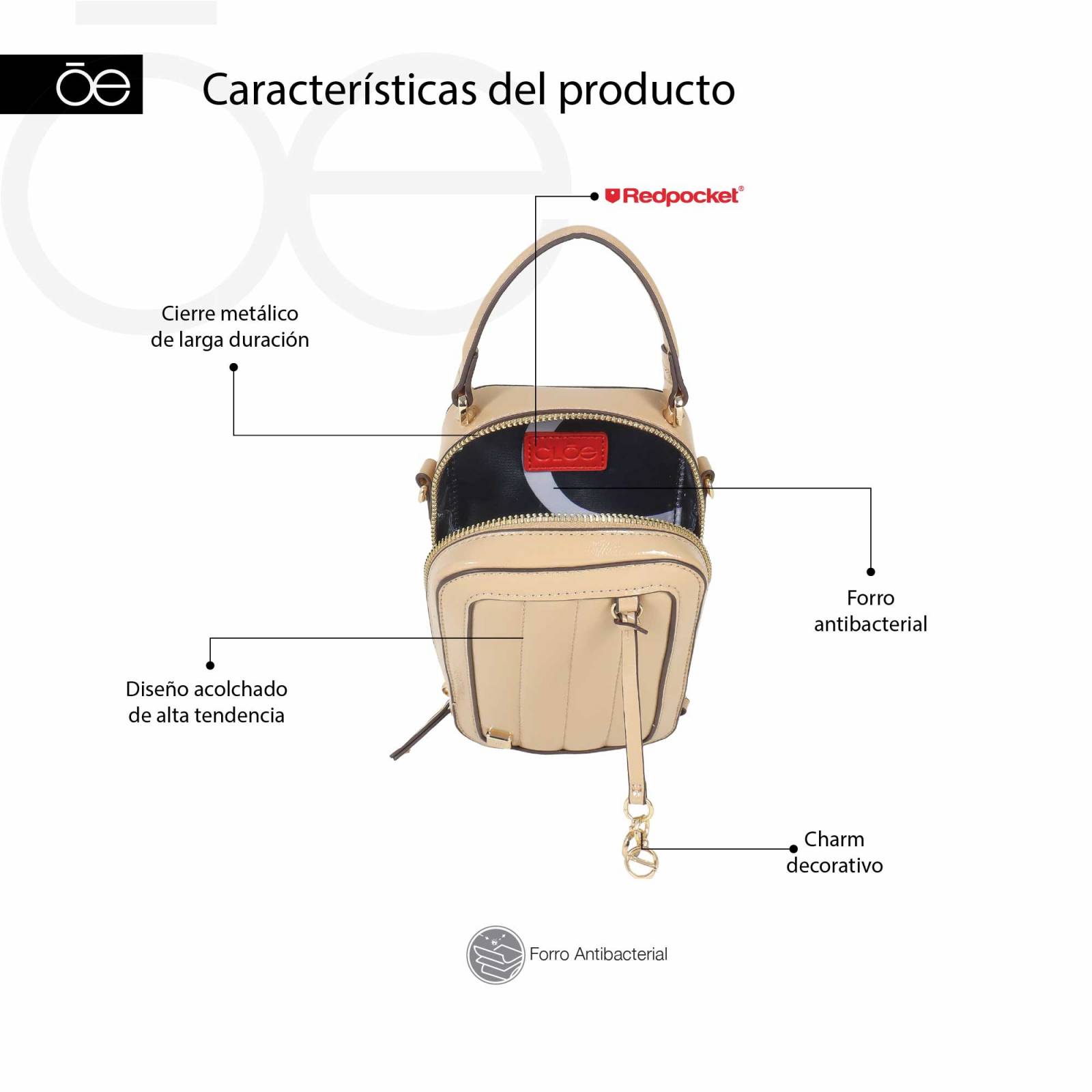 Bolsa Crossbody para Mujer Cloe Vertical Acolchada Jacquard