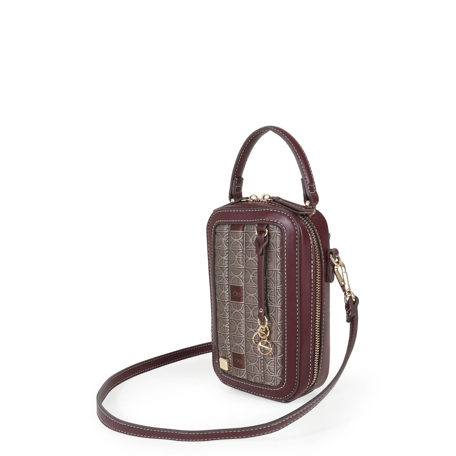 Bolsa Crossbody para Mujer Cloe Vertical Acolchada Jacquard