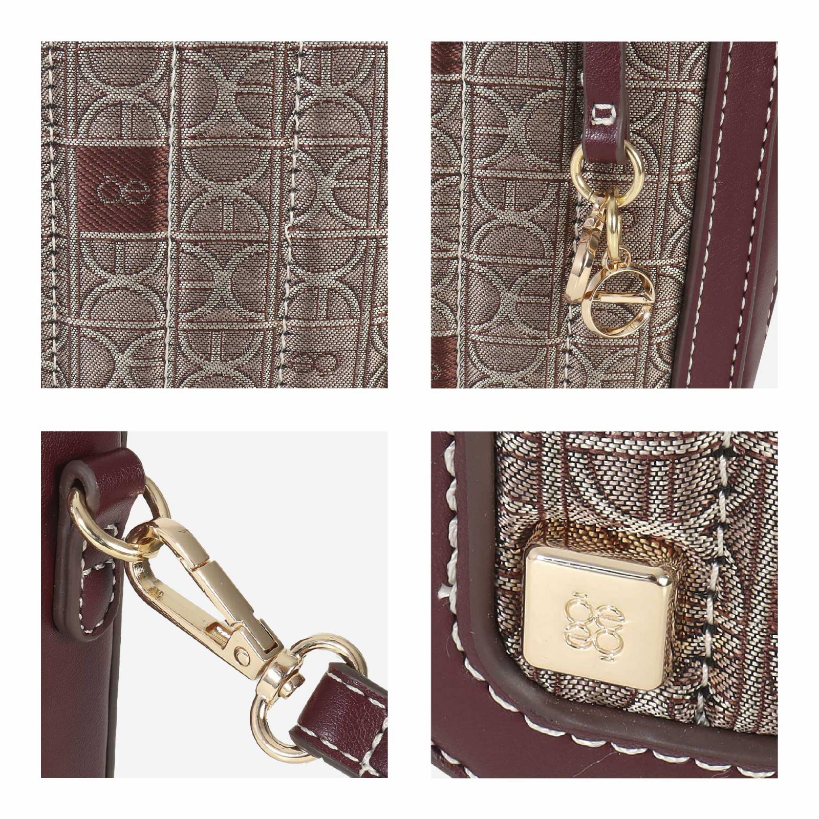 Bolsa Crossbody para Mujer Cloe Vertical Acolchada Jacquard