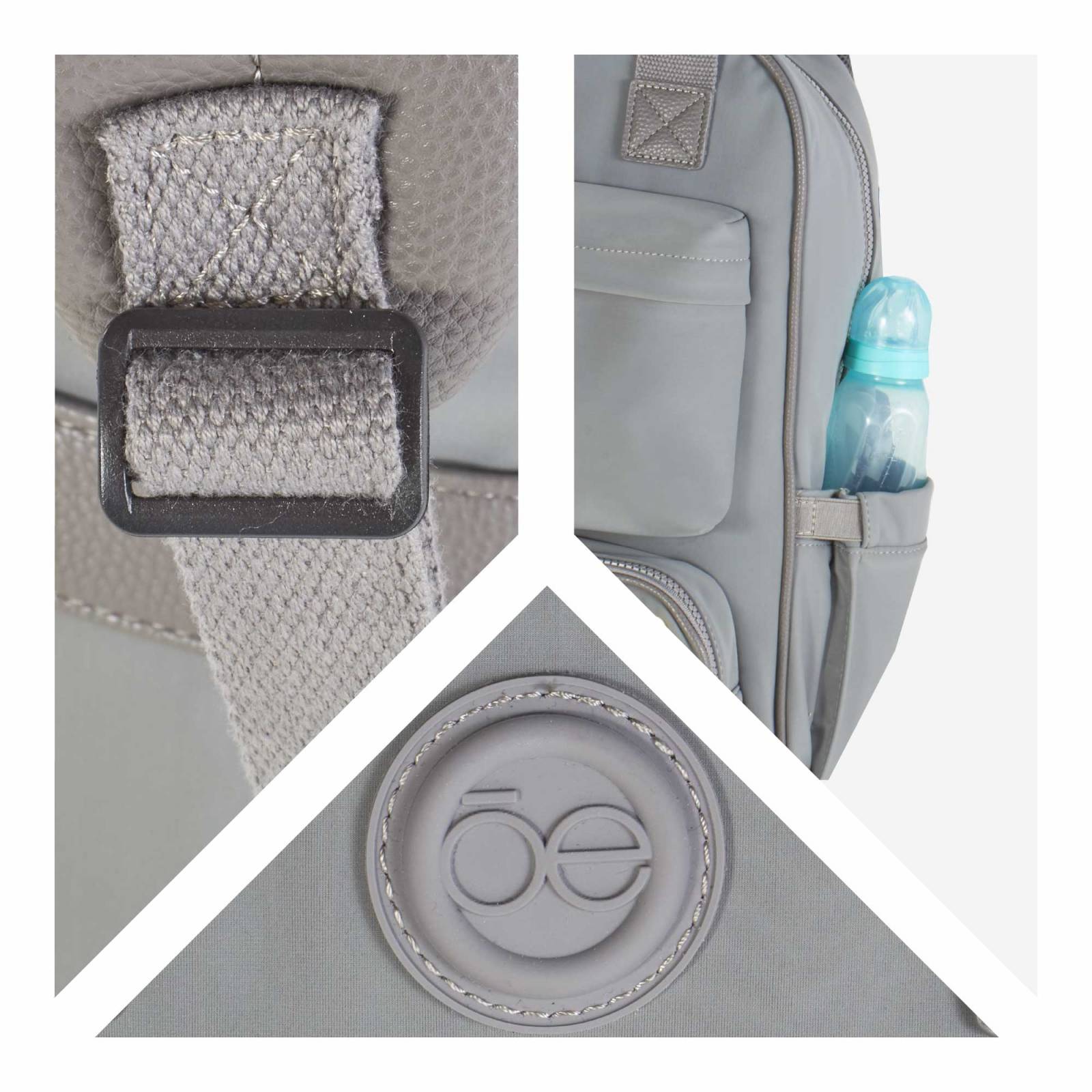 Mochila Pañalera Cloe Para Mujer Nylon con Accesorios