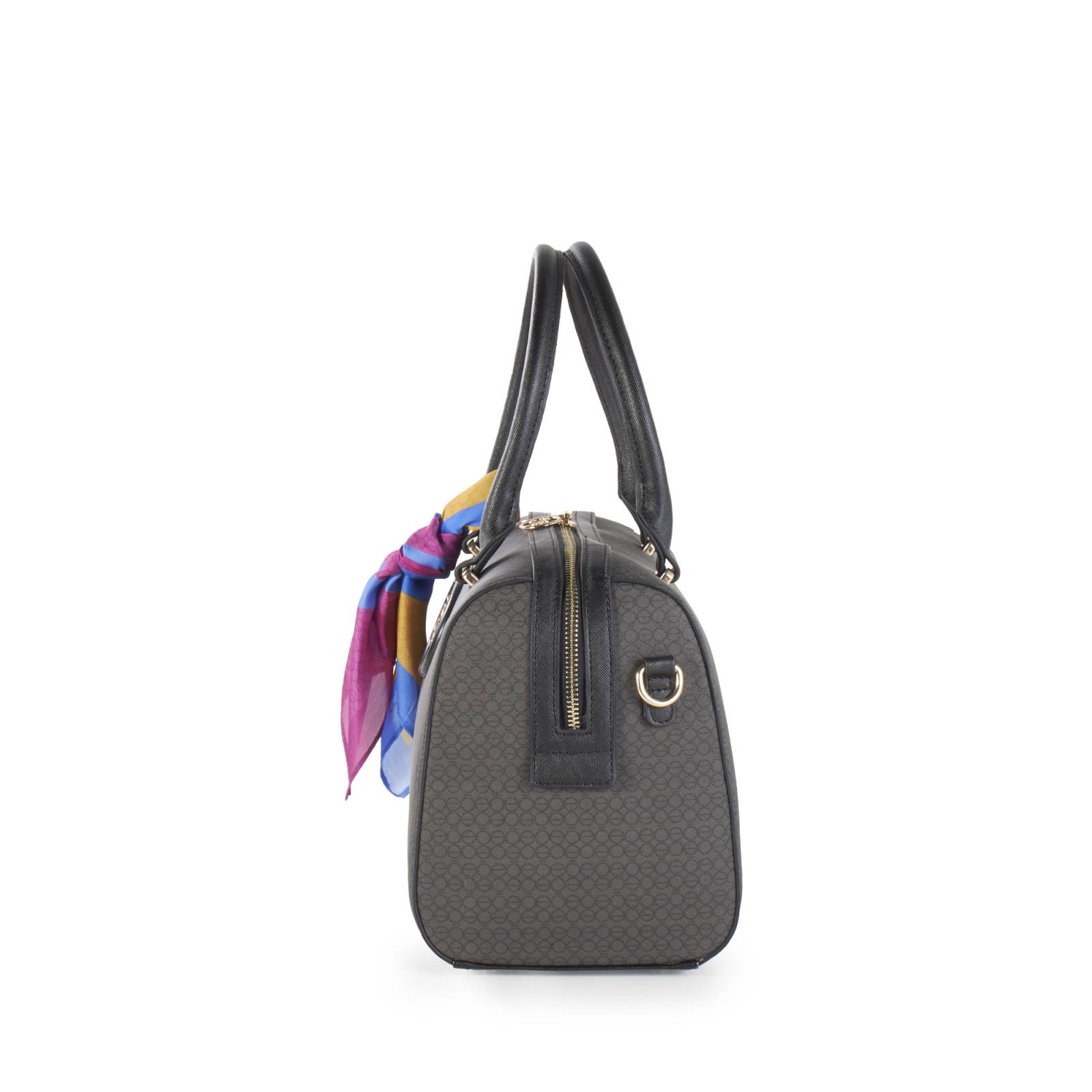 Bolsa Bowling Cloe Para Mujer Monograma Estampado Mascada