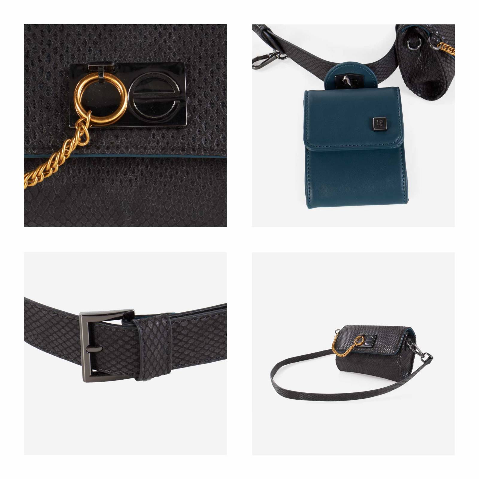 Cangurera Cloe Para Mujer 2 en 1 Look Animal Skin Con solapa