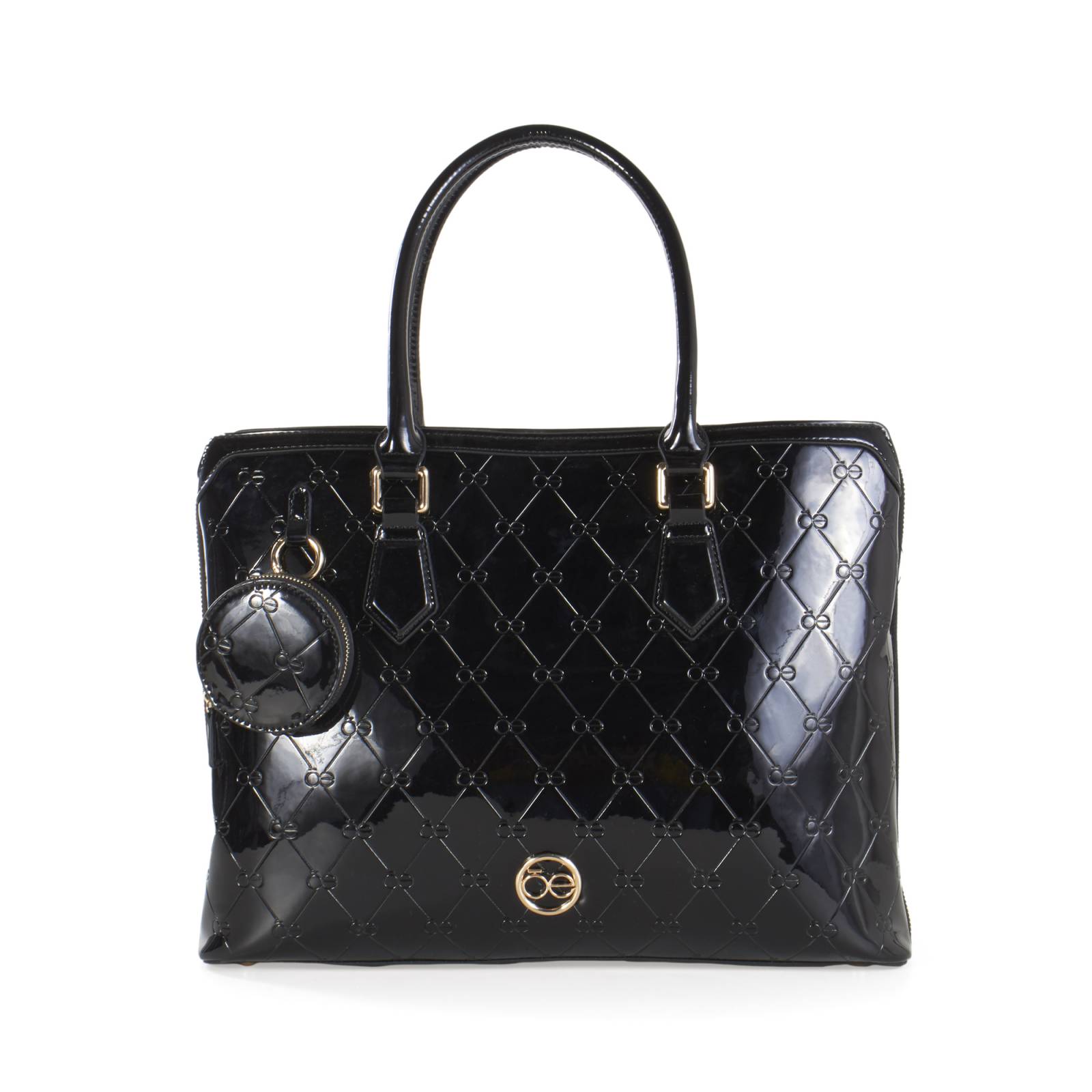 Bolsa Cloe Para Mujer Porta Laptop 15  Charol con Monedero