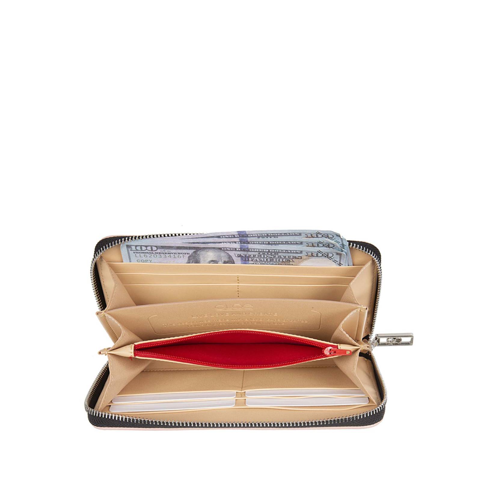 Cartera Cloe Para Mujer Grande compartimentos internos