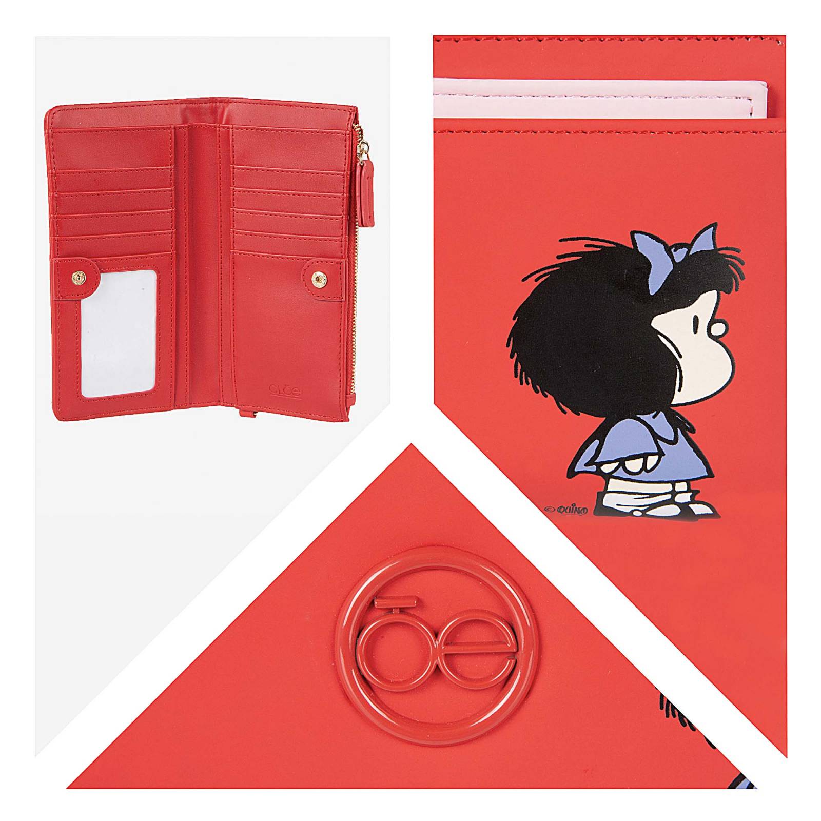 Cartera Grande Flap Para Mujer Tarjetero Mafalda x Oe