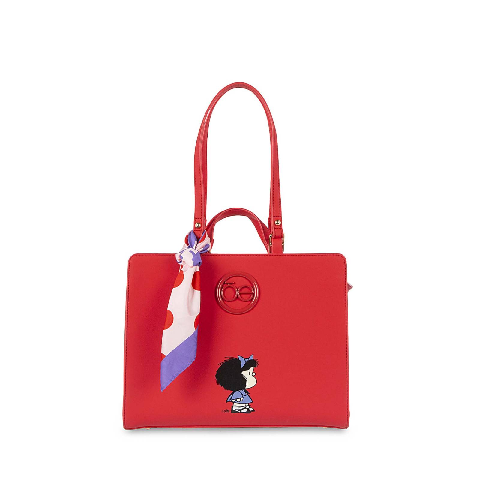 Bolsa Satchel Para Mujer Mafalda x Oe con Mascada