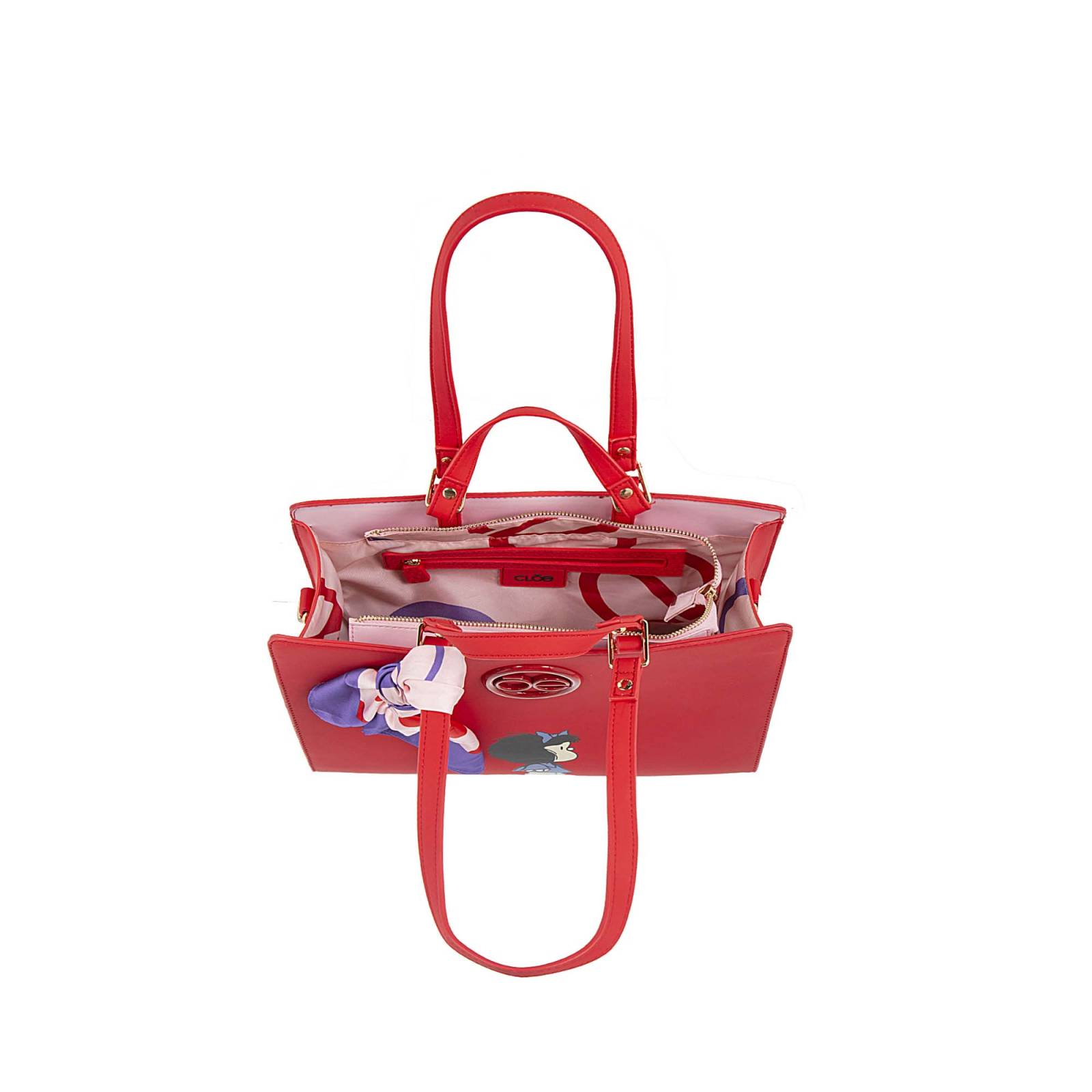 Bolsa Satchel Para Mujer Mafalda x Oe con Mascada