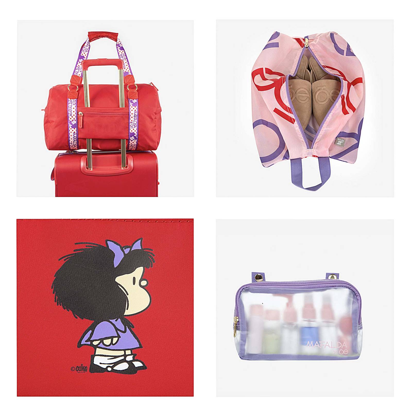 Duffle Bag de Viaje Para Mujer Mafalda x Oe con Accesorios