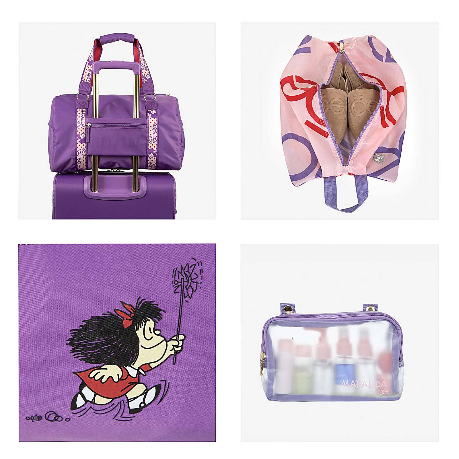 Duffle Bag de Viaje Para Mujer Mafalda x Oe con Accesorios