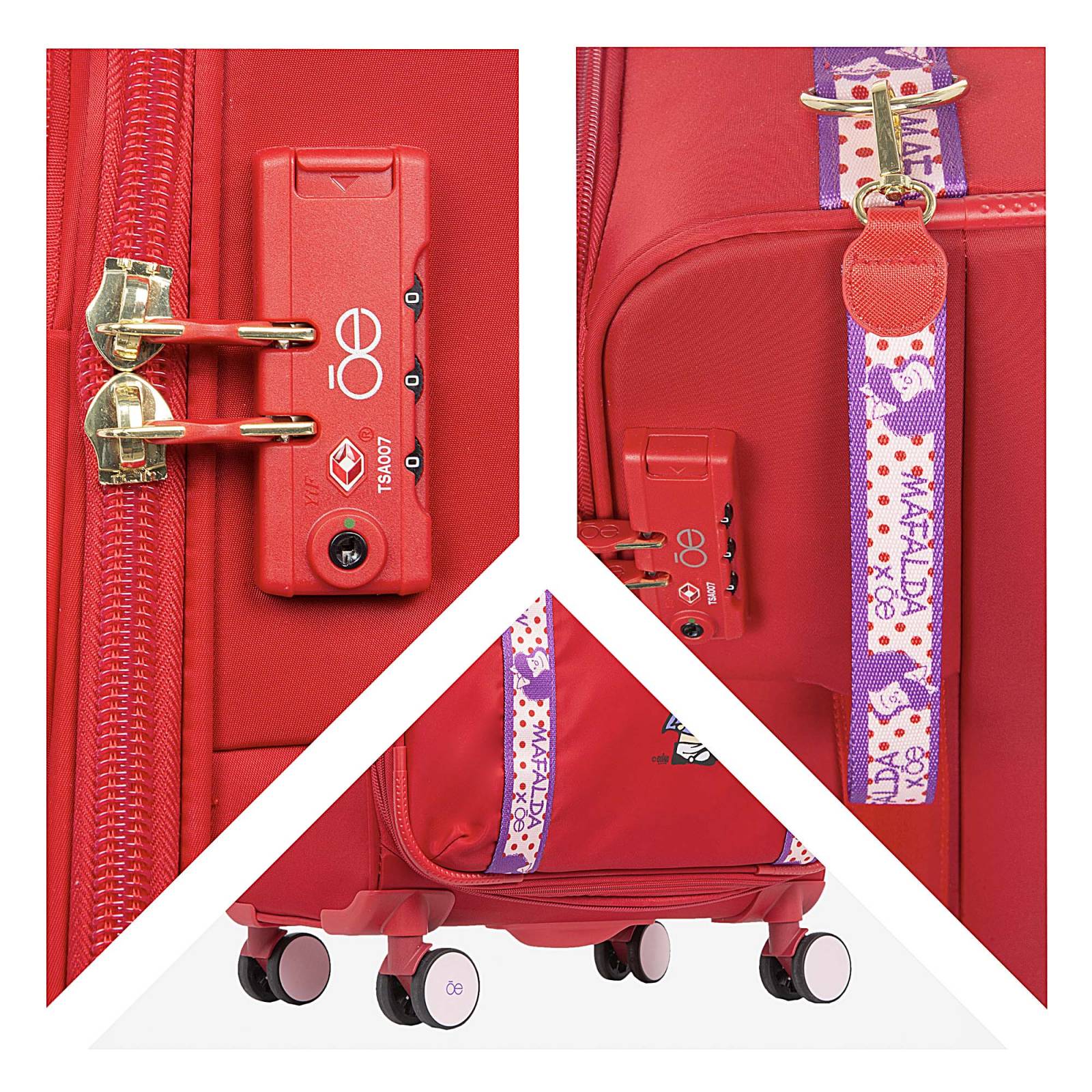 Maleta Mediana Para Mujer 24  Textil Mafalda x Oe