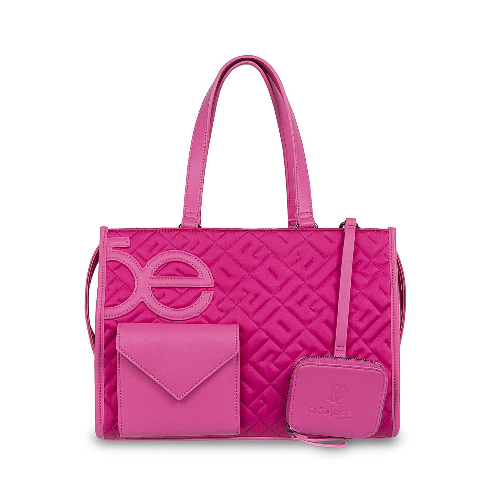 Bolsa Satchel Cloe Para Mujer Textil Cimab x Oe Con Asa