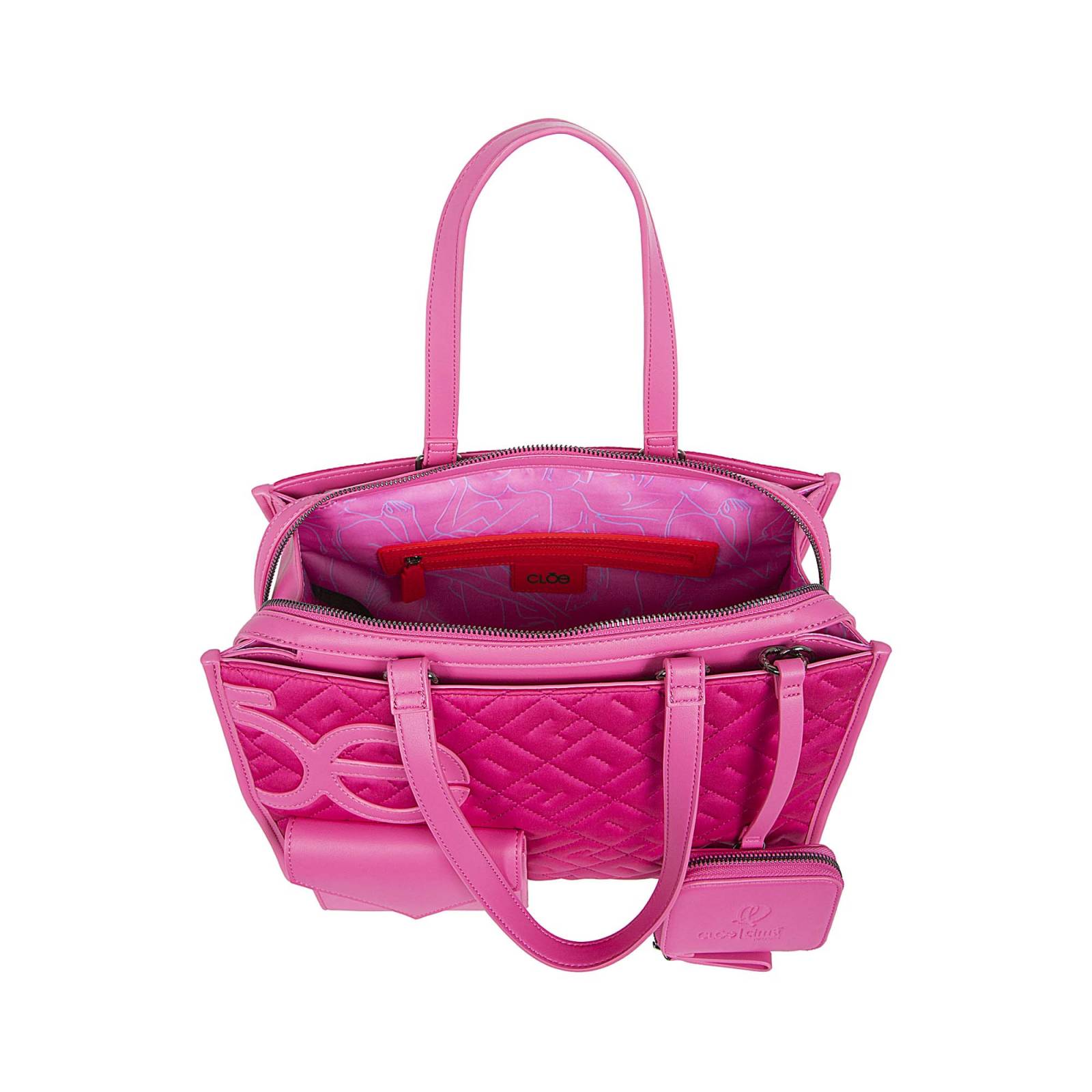 Bolsa Satchel Cloe Para Mujer Textil Cimab x Oe Con Asa