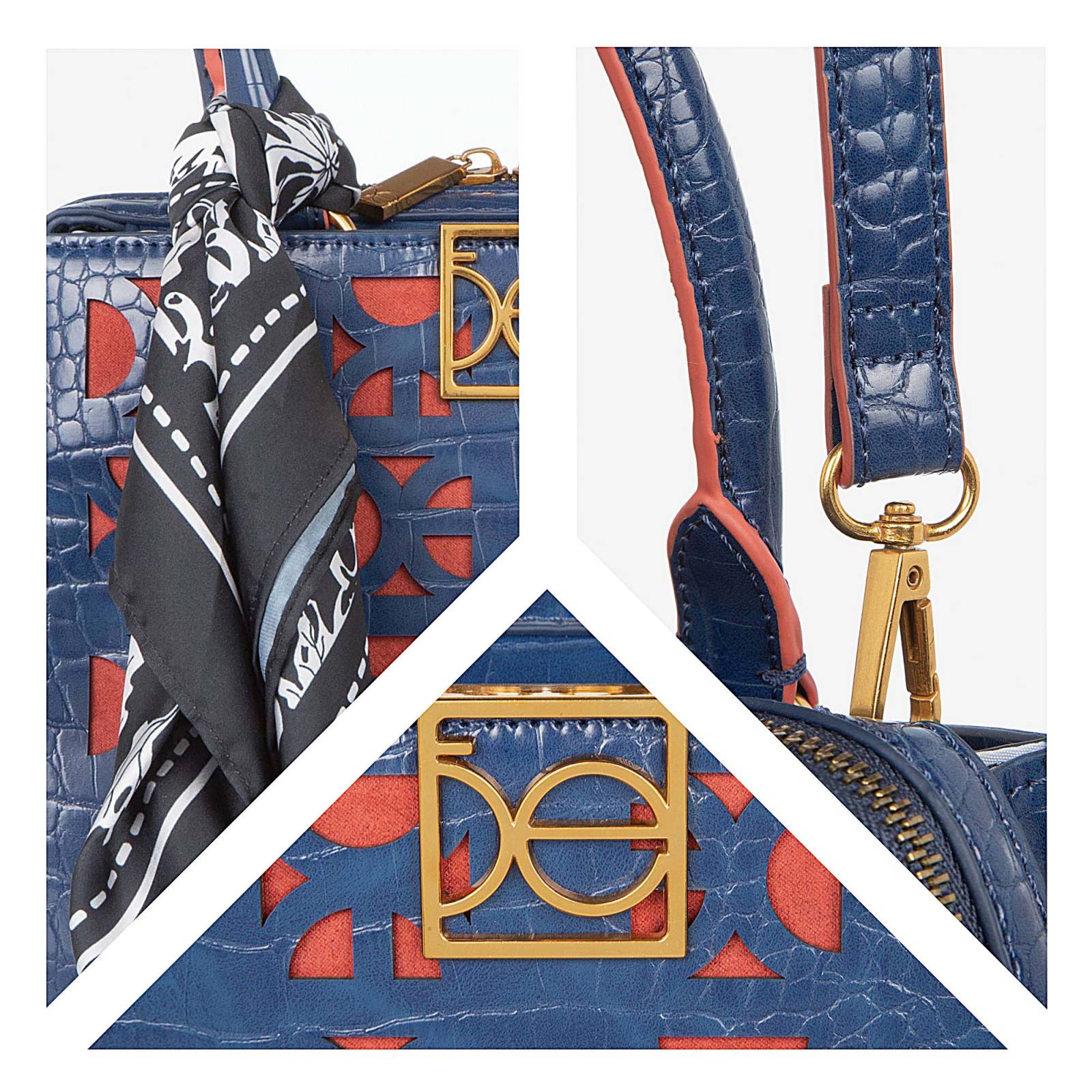 Bolsa Cloe Satchel Para Mujer Corte láser de monograma