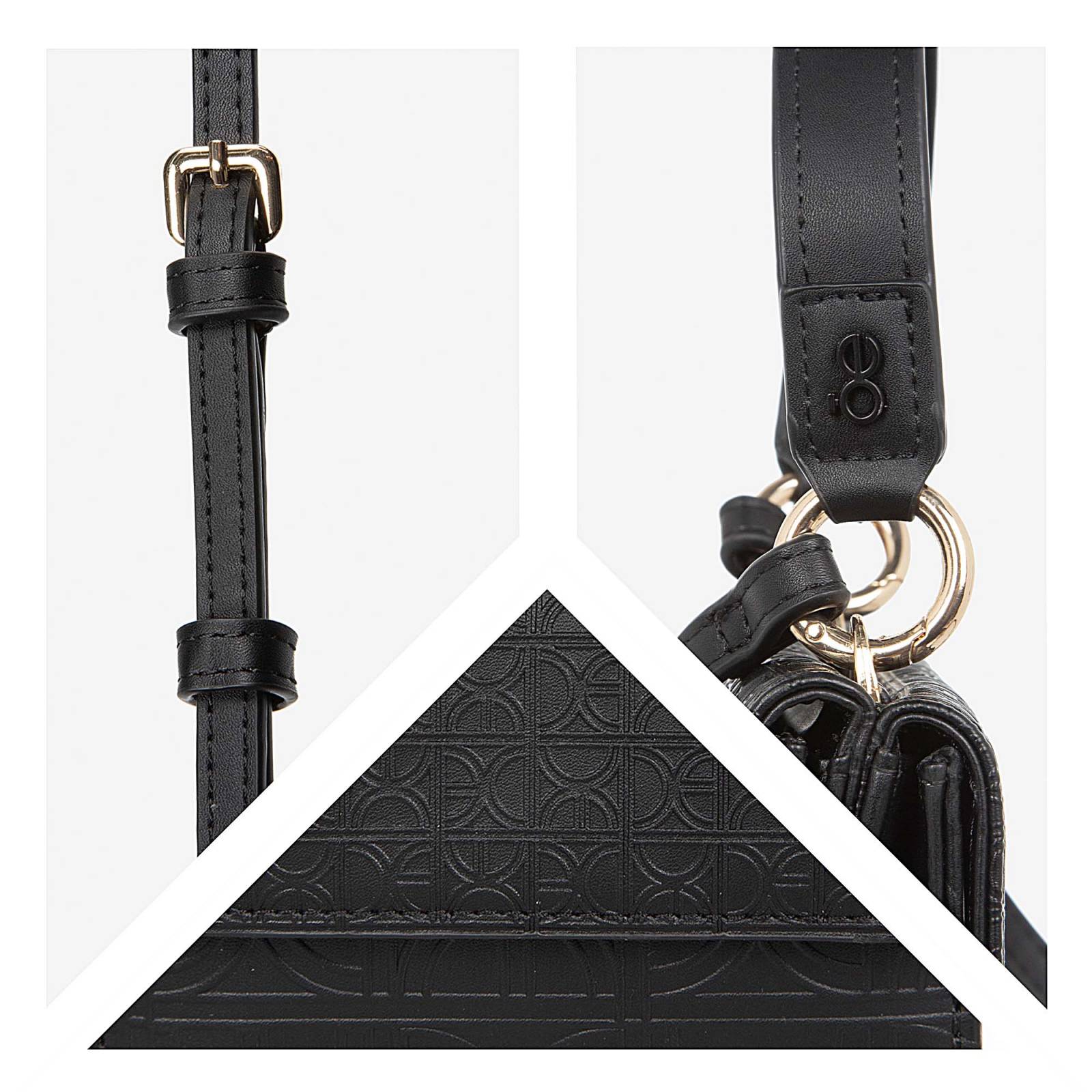 Cartera Cloe Para Mujer Chica 2 en 1 Monograma Troquelado
