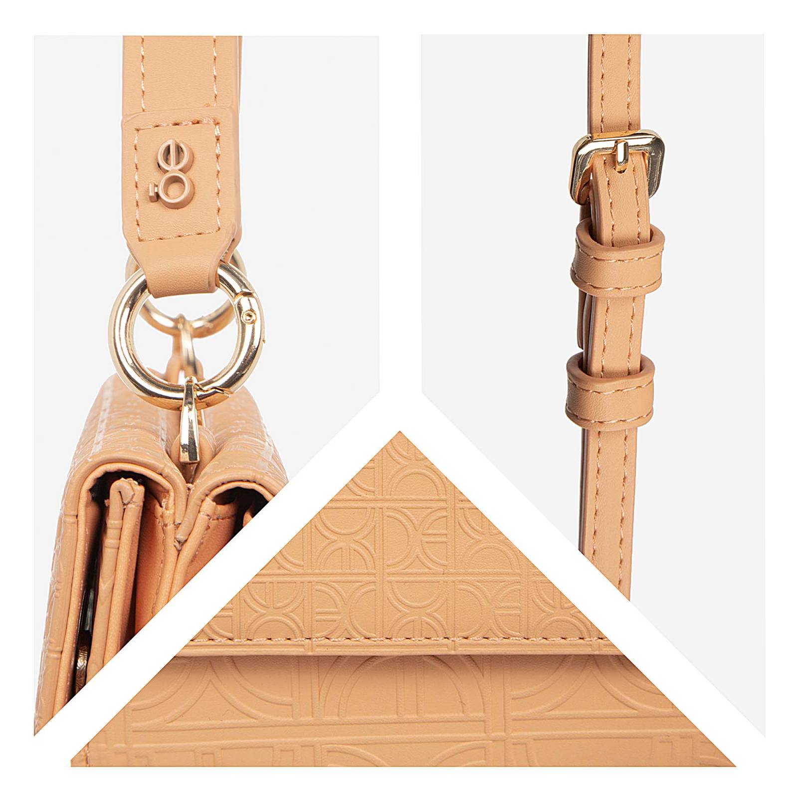 Cartera Cloe Material Vegano Para Mujer Grande 2 en 1