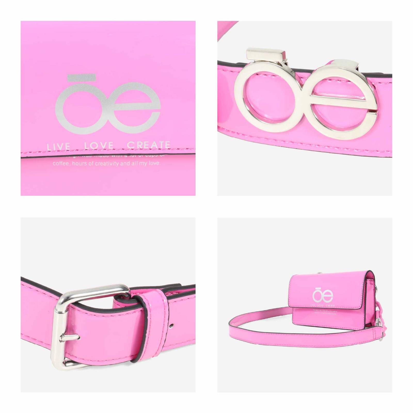 Cangurera Cloe 2 en 1 Charol color Magenta