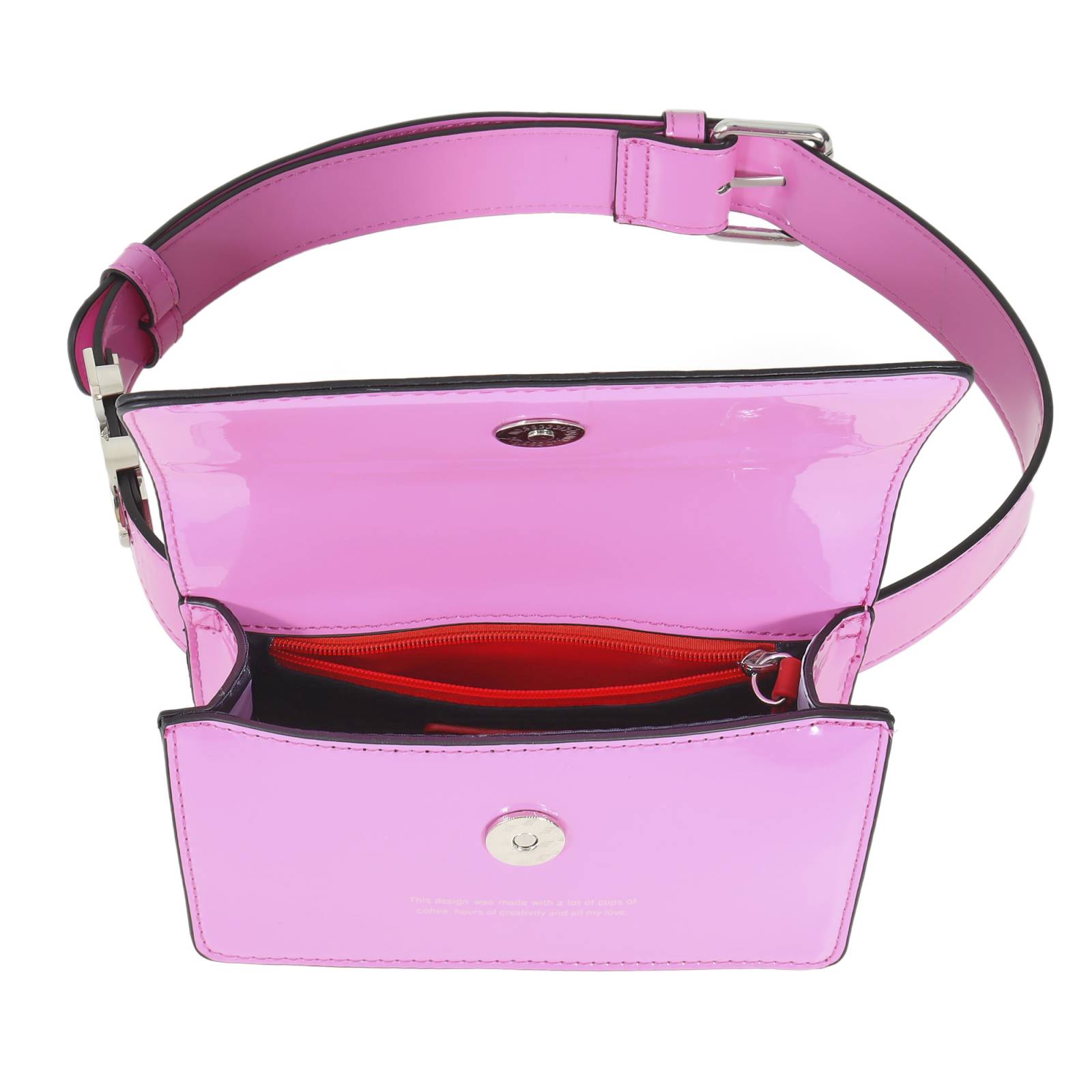 Cangurera Cloe 2 en 1 Charol color Magenta