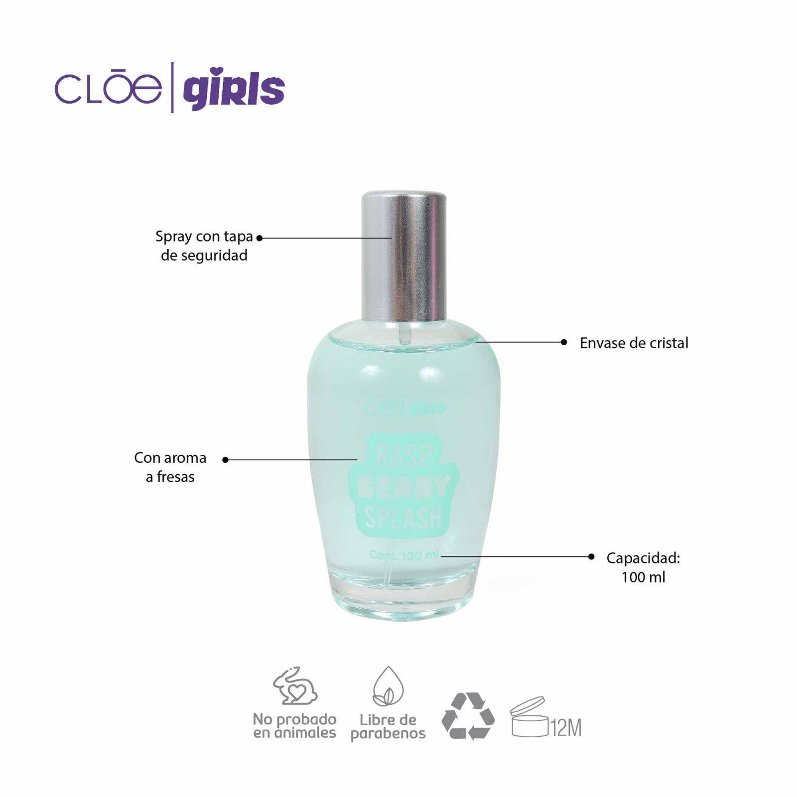 Perfume Cloe Girls Mía Aroma Frambuesa 100 Ml