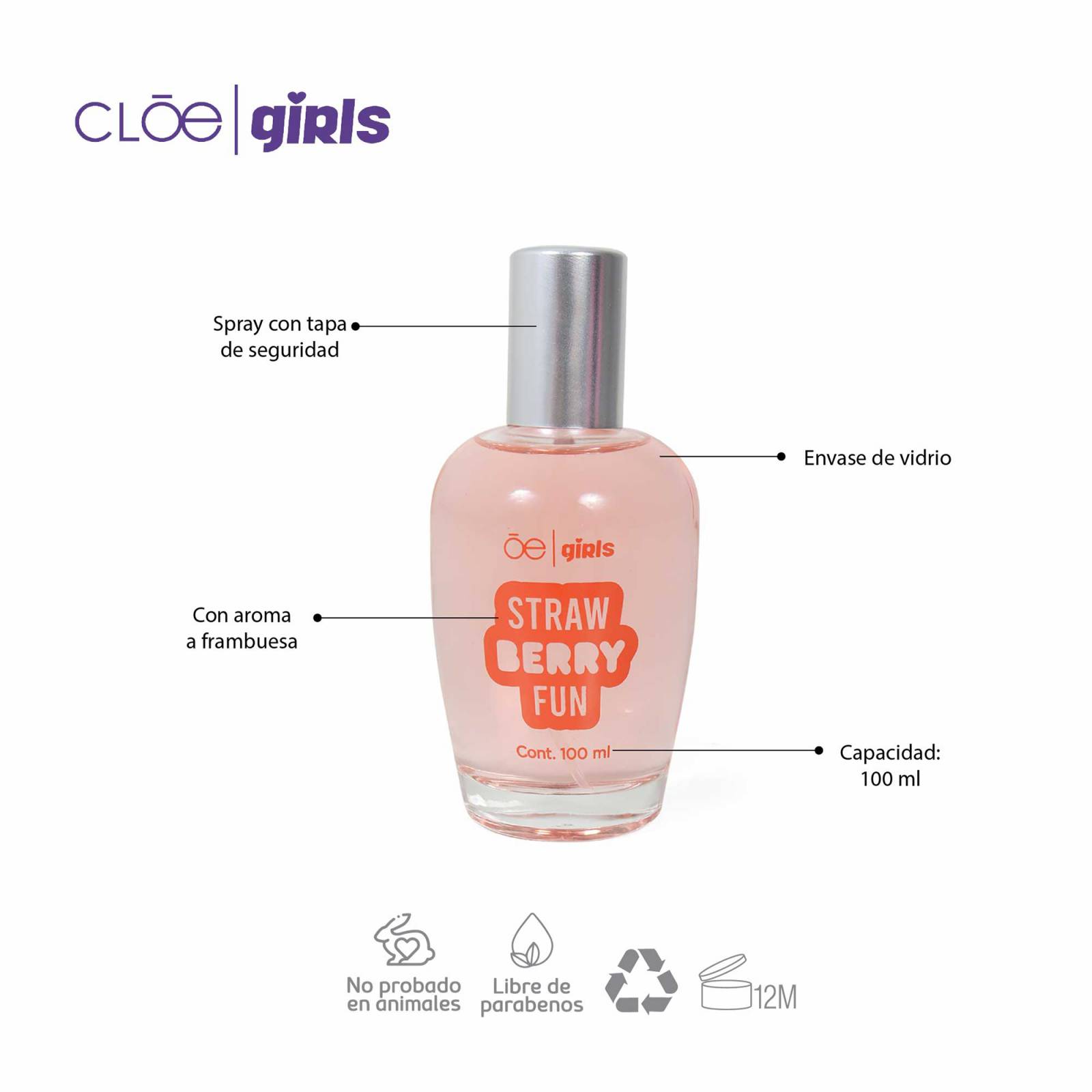 Perfume Cloe Girls Analí Aroma Fresa 100 Ml