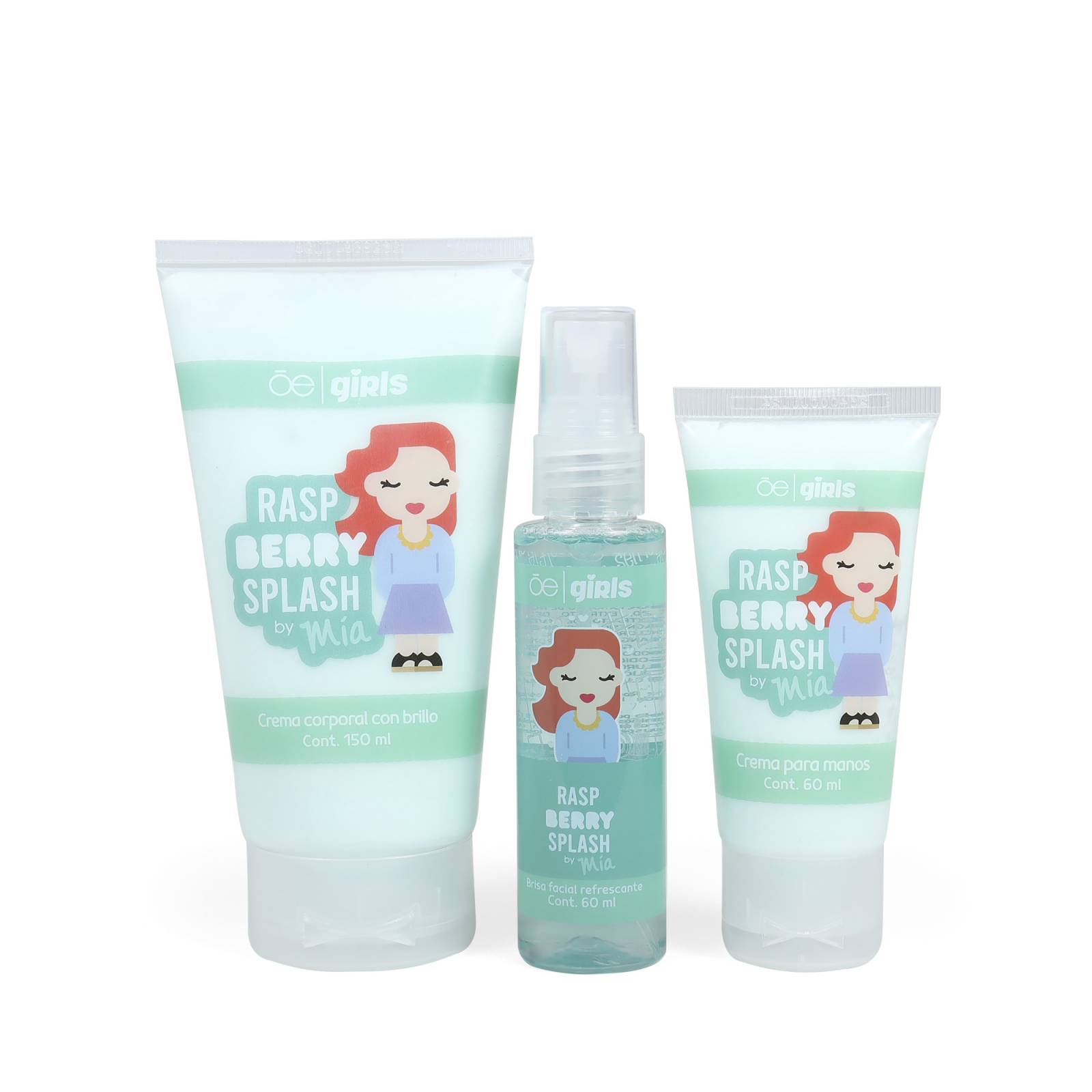 Set Cloe Girls de cuidado personal 3 en 1 Mía Aroma Frambuesa