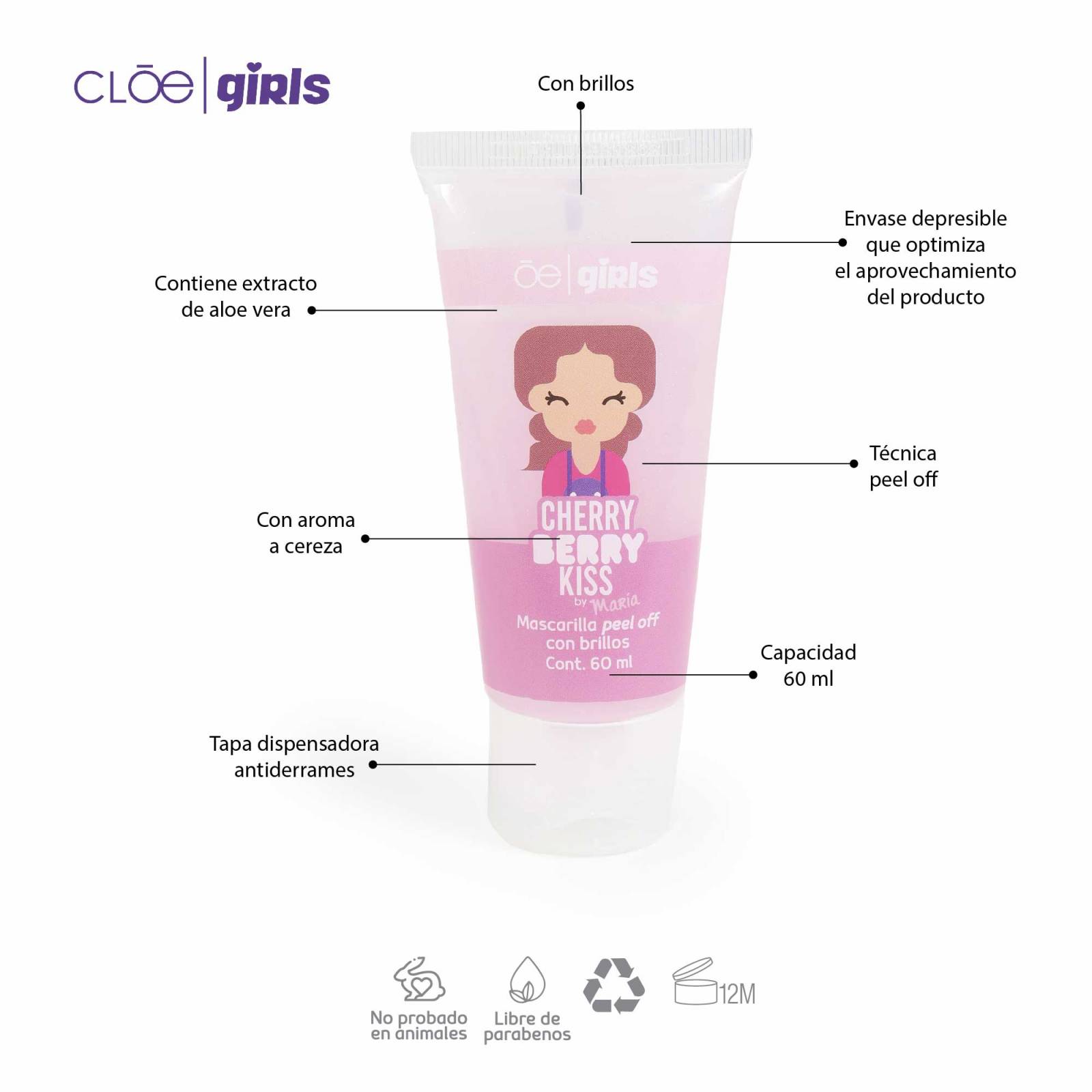 Set Cloe Girls de Mascarilla Peel Off y Arcilla 60 Ml