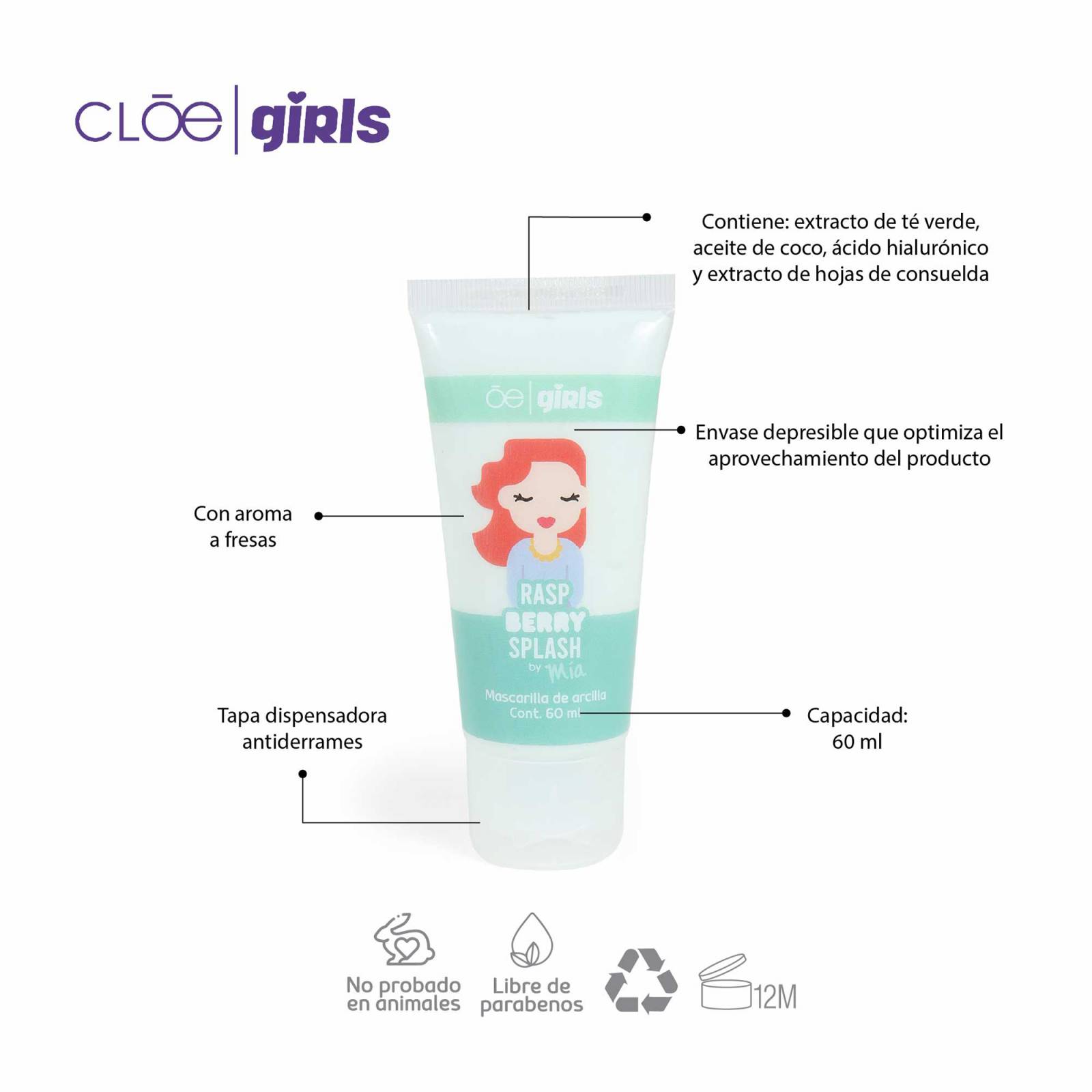 Set Cloe Girls de Mascarilla Peel Off y Arcilla 60 Ml