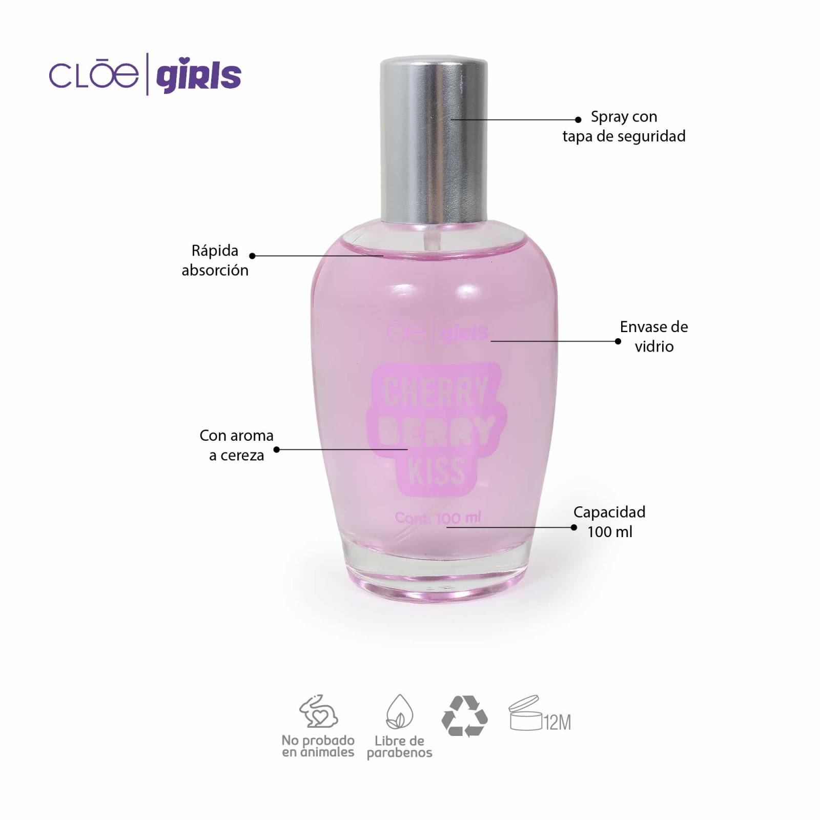 Perfume Cloe Girls María Aroma Cereza 100 Ml