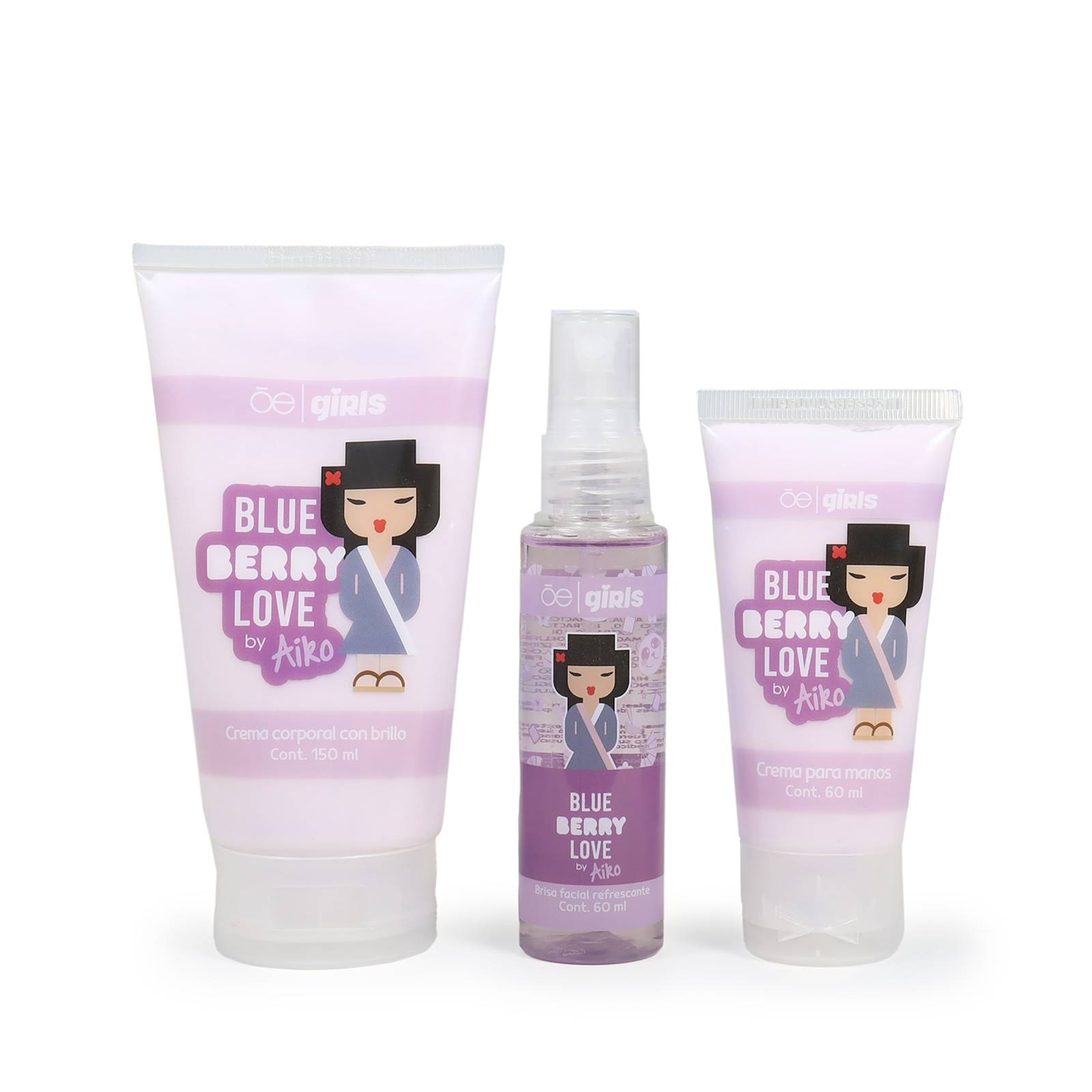 Set Cloe Girls de cuidado personal 3 en 1 Aiko Aroma Moras