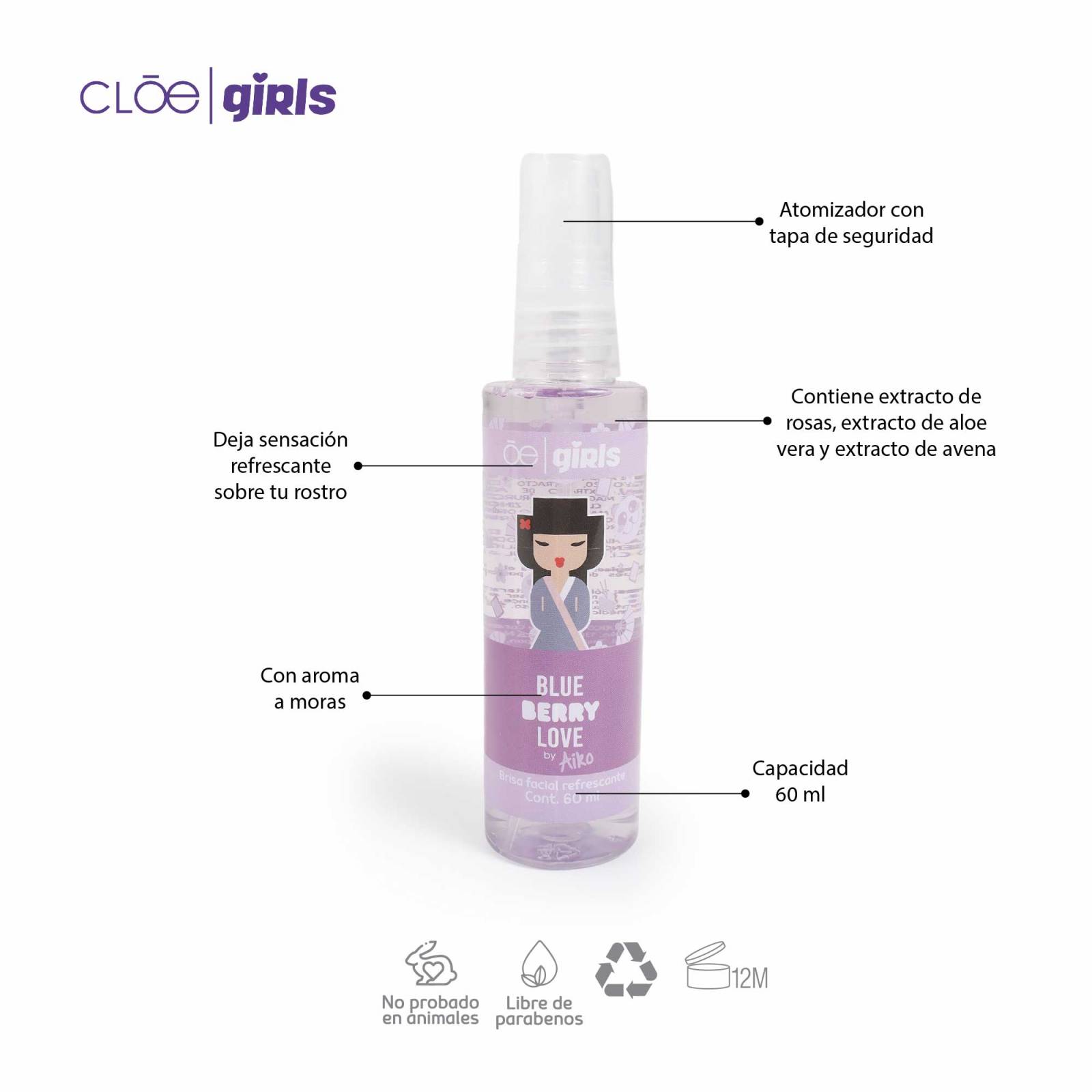 Set Cloe Girls de cuidado personal 3 en 1 Aiko Aroma Moras