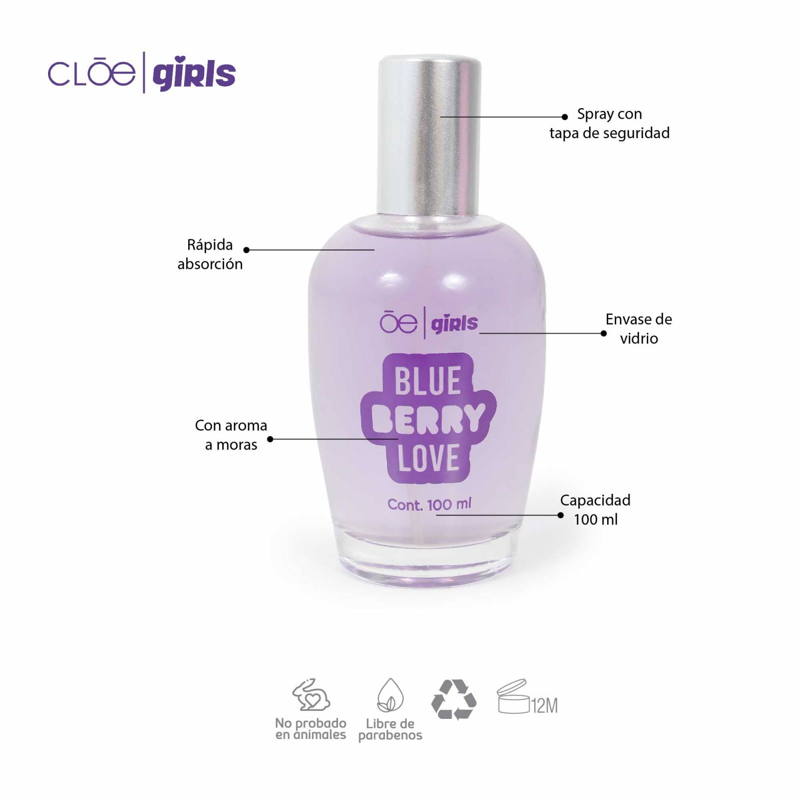 Perfume Cloe Girls Aiko Aroma Mora 100 Ml