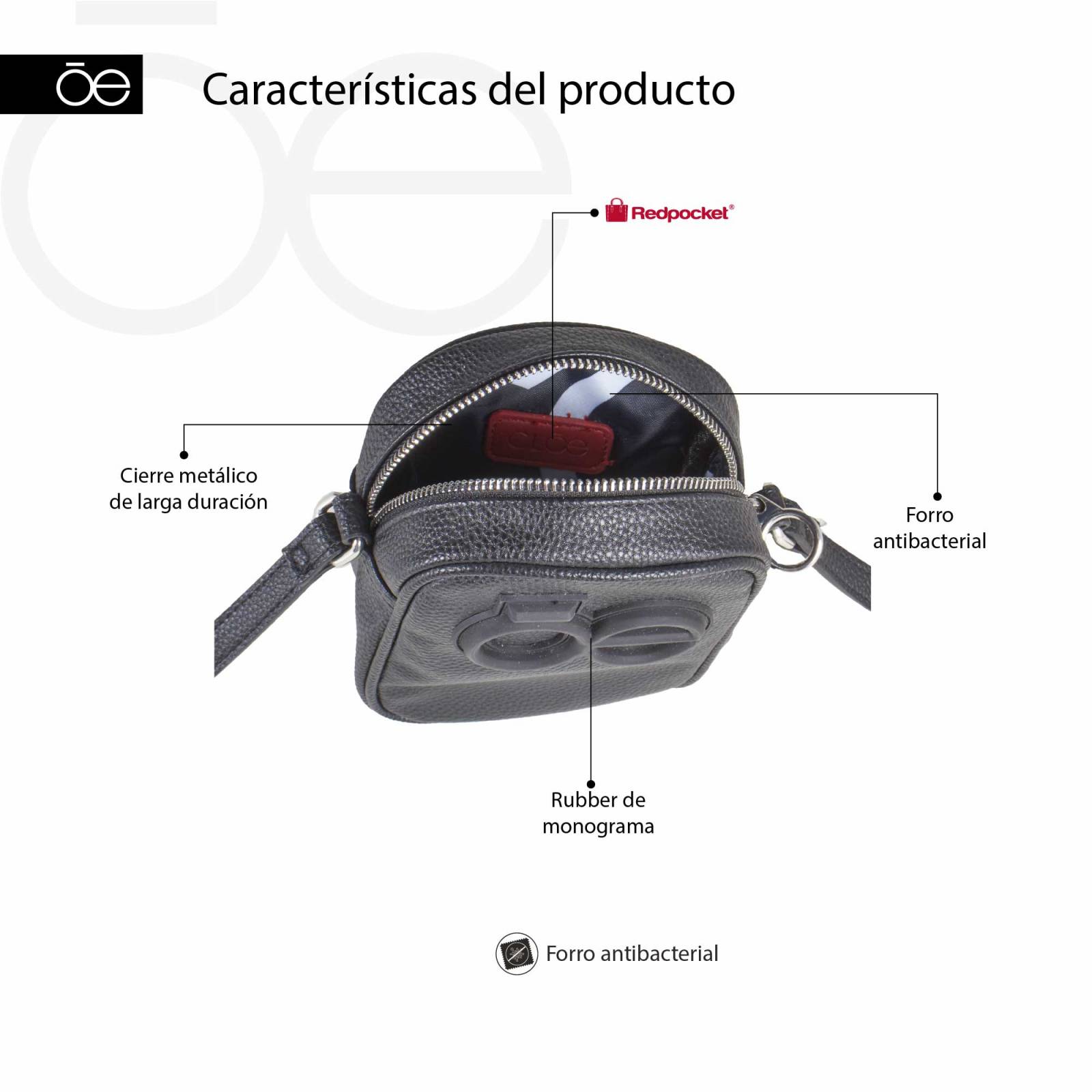 Bolsa Crossbody Chica Vertical color Rosa