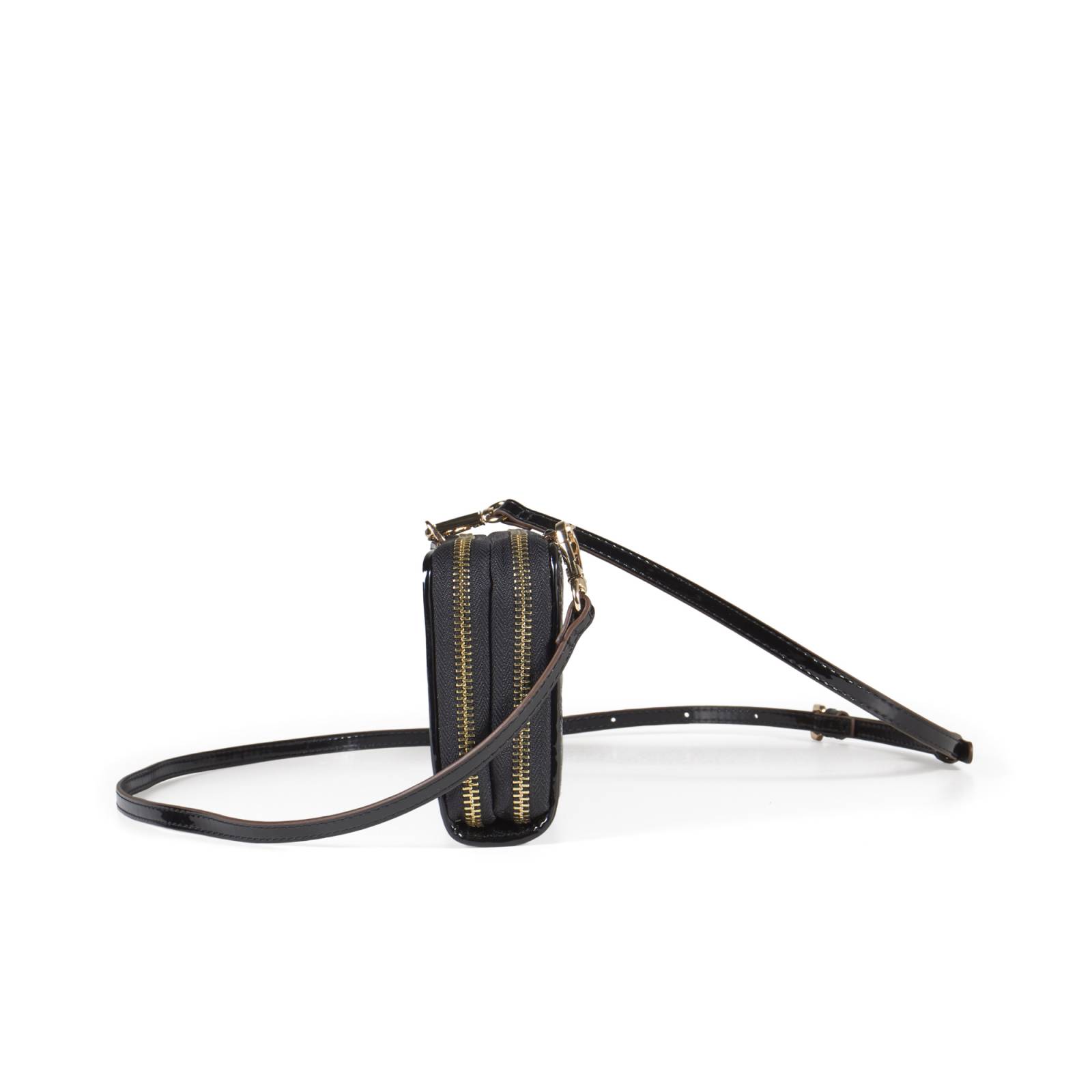 Cartera Grande Charol Doble Uso color Negro