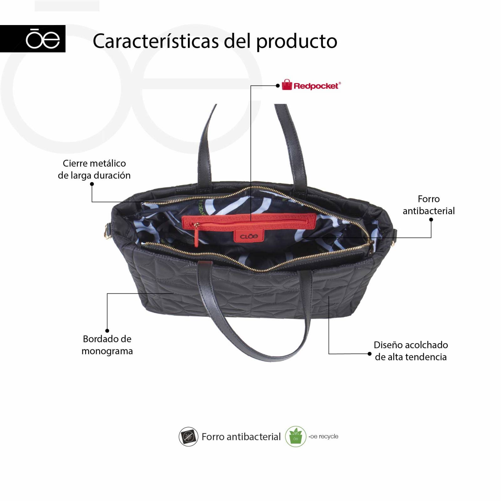 Bolsa Tote Material Reciclado color Negro