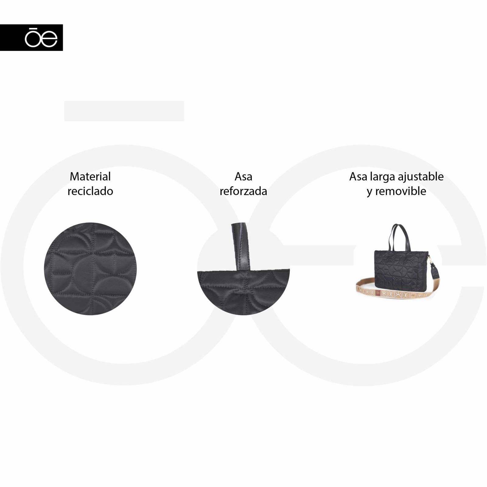 Bolsa Tote Material Reciclado color Negro