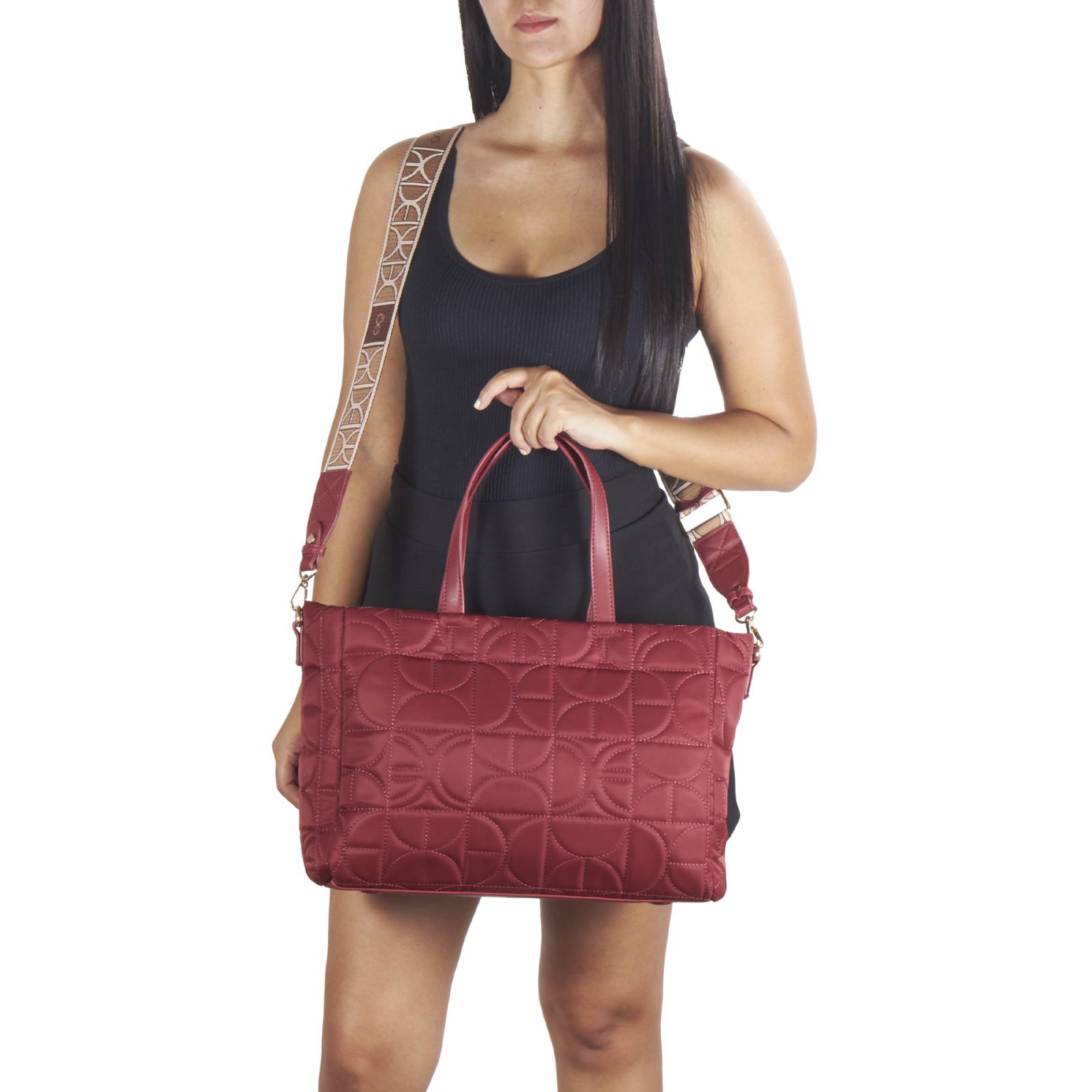 Bolsa Tote Material Reciclado color Rojo Tinto